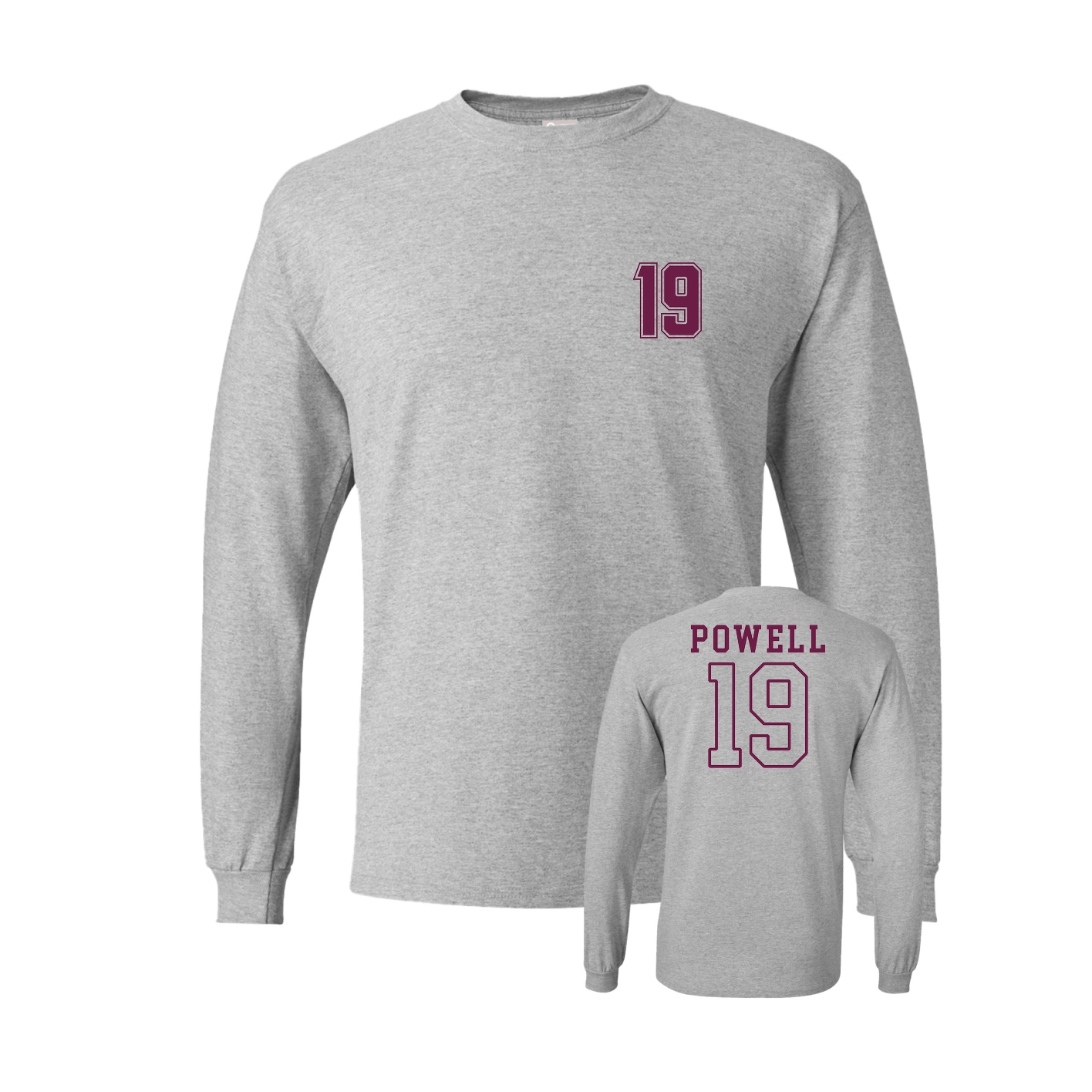 Long Sleeve Tee — Chest Back in Grey