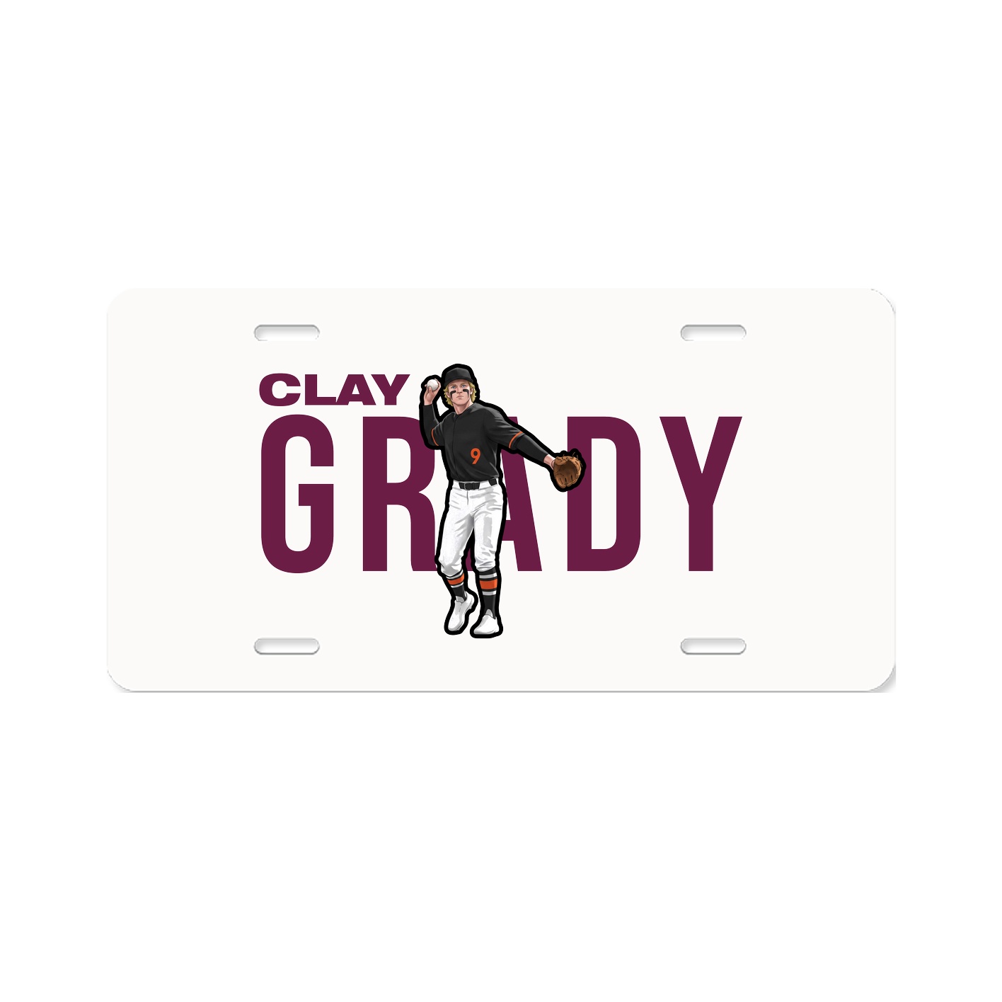 License Plate — Player Name in Classic