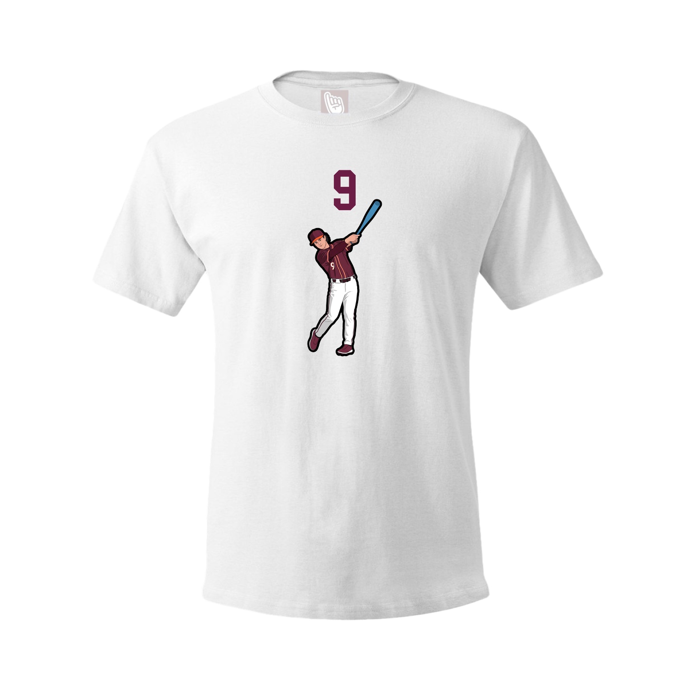 Youth Tee — Number Top in White