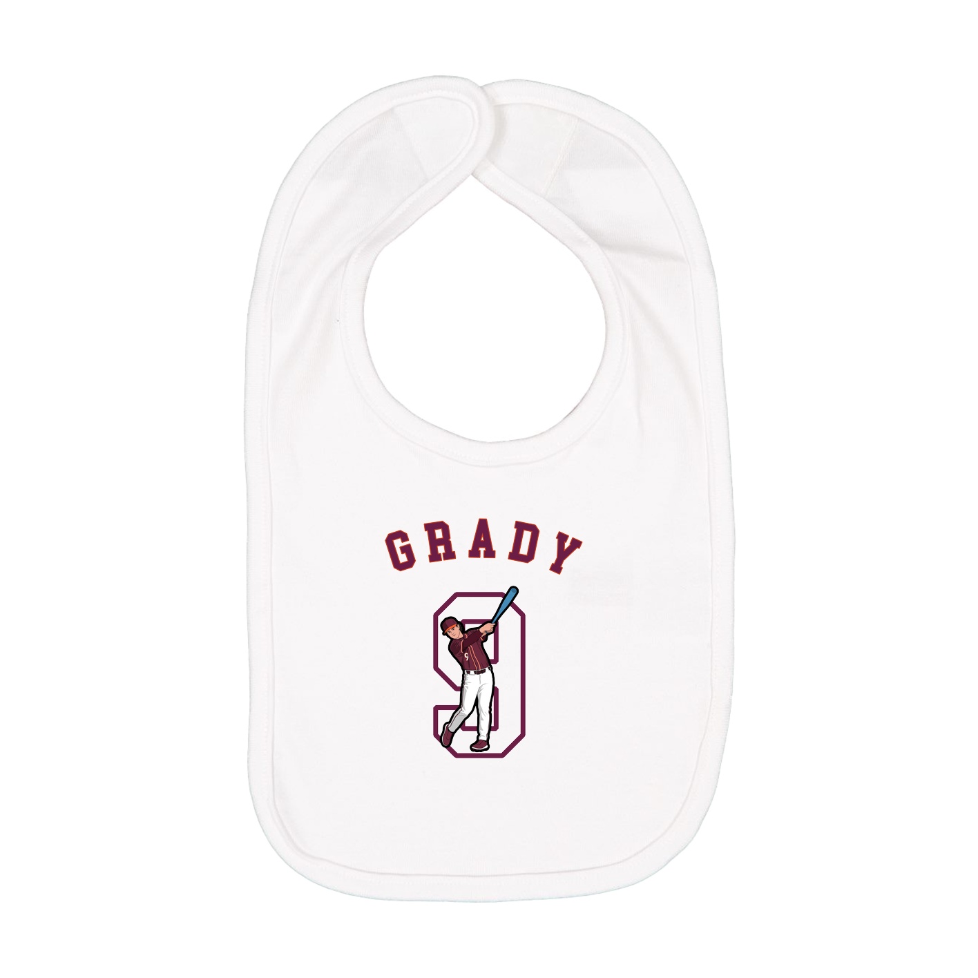 Infant Bib — Shirsey Arch in White