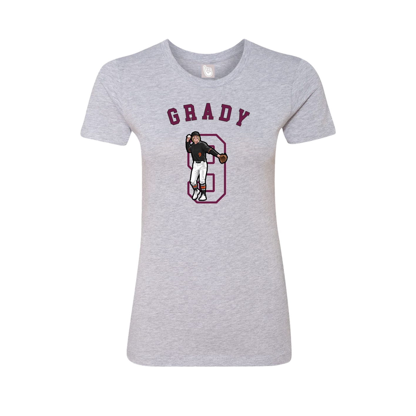 Fitted Women's Tee — Shirsey Arch in Grey