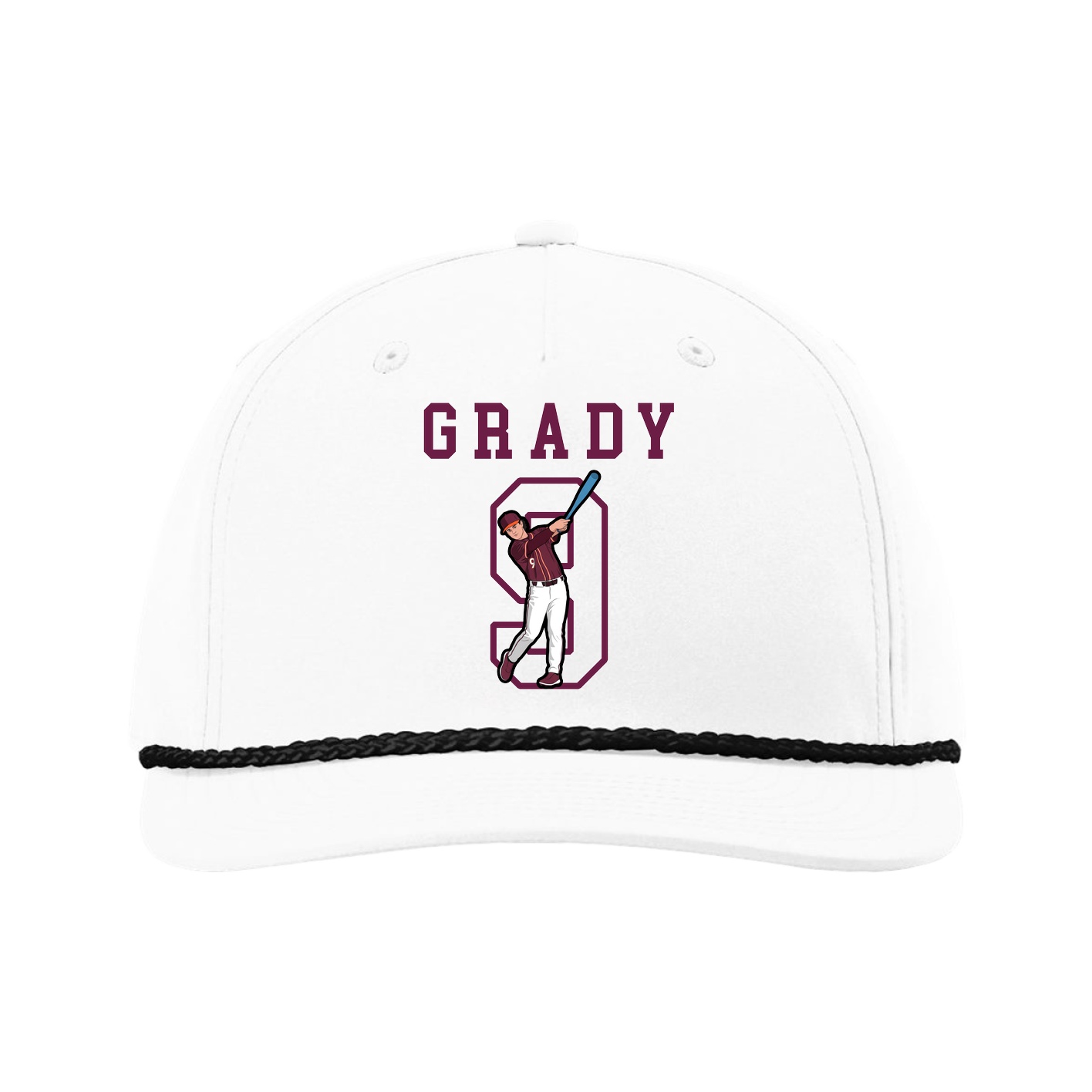 Five-Panel Classic Rope Cap — Shirsey in White