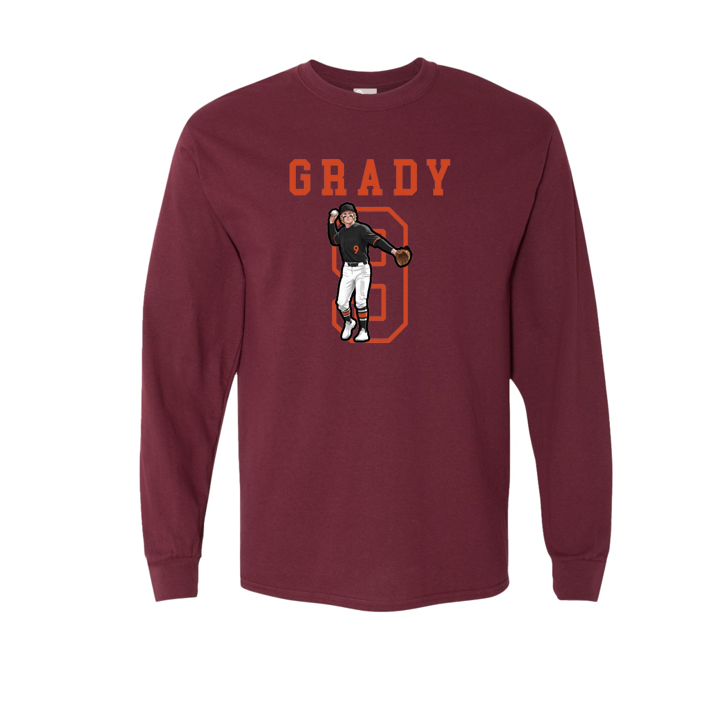 Long Sleeve Tee — Shirsey in Maroon