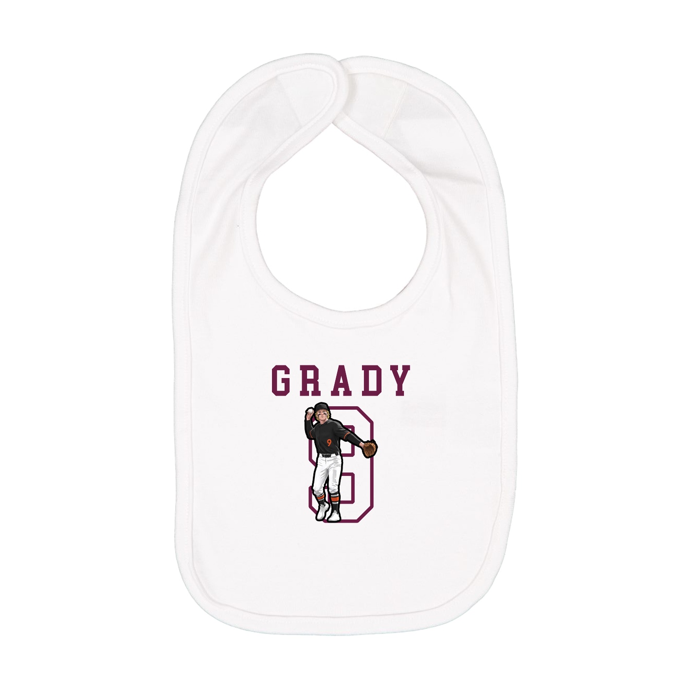 Infant Bib — Shirsey in White