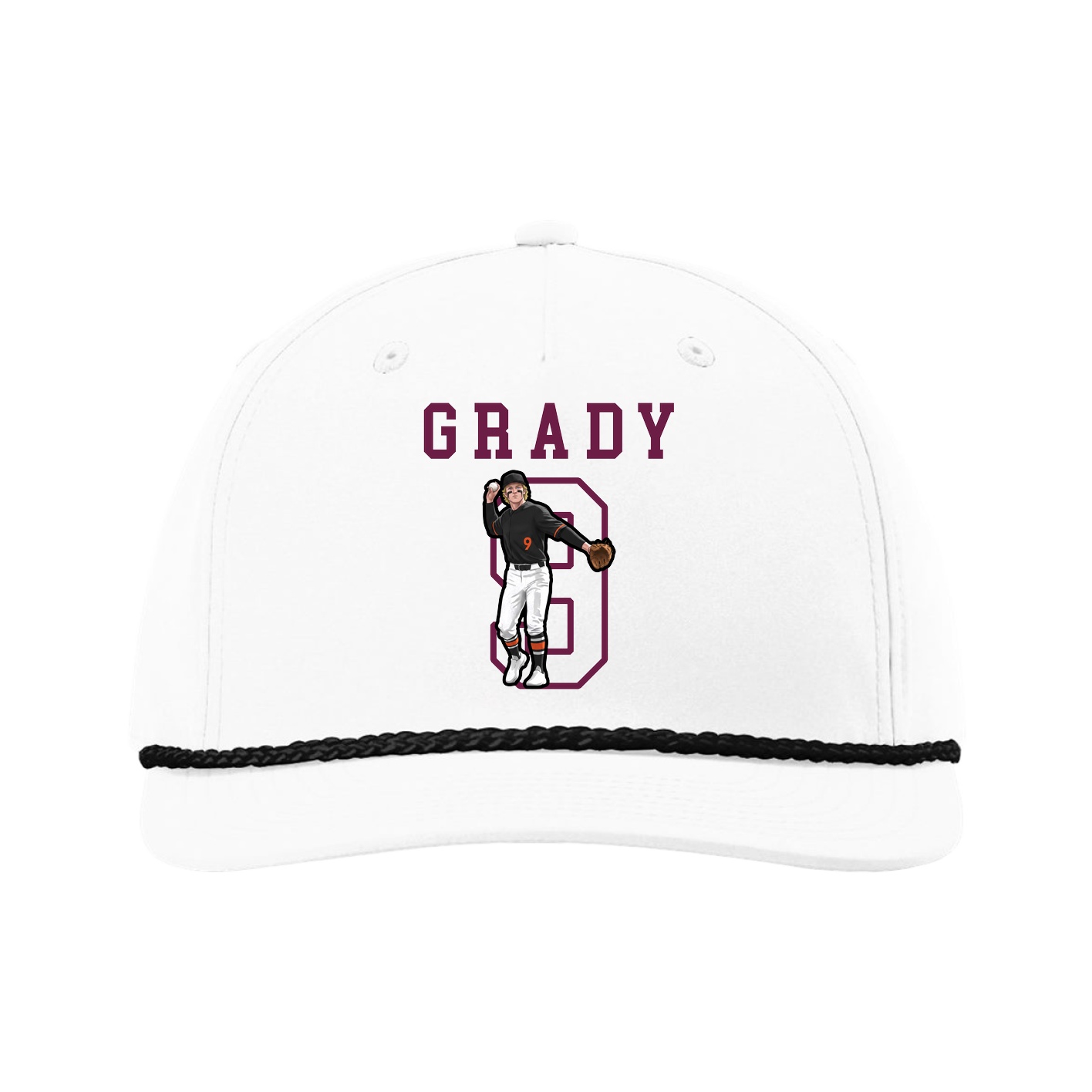 Five-Panel Classic Rope Cap — Shirsey in White