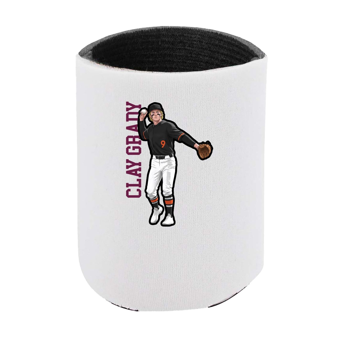 Can Holder — Name Vertical in White