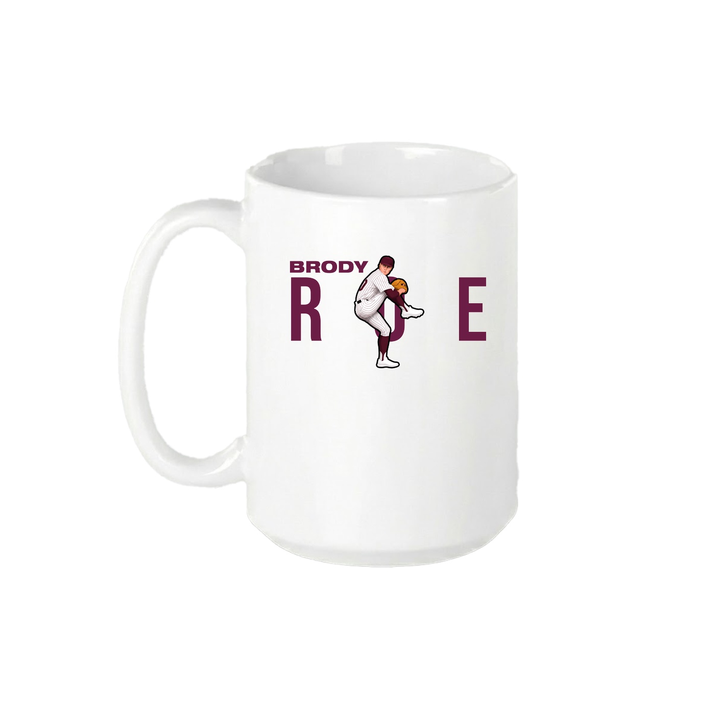 15oz Coffee Mug — Player Name in White