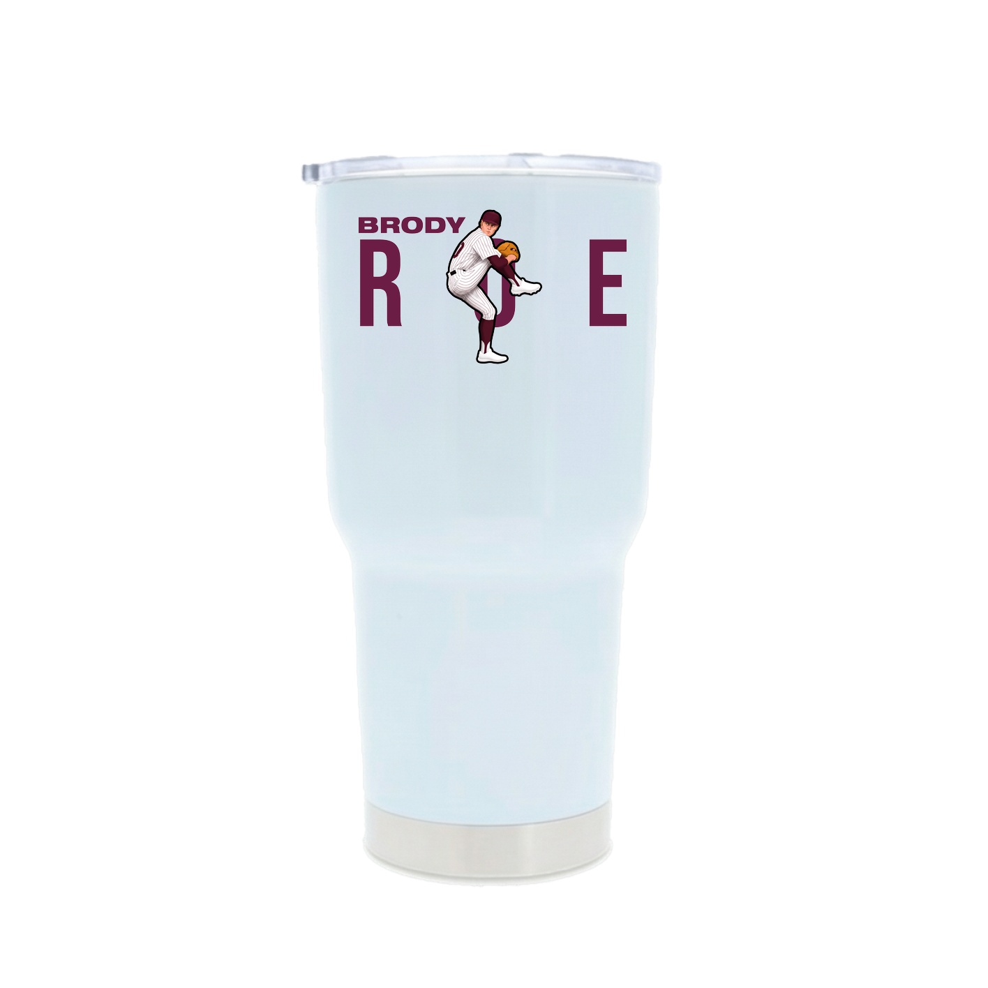 30oz Stainless Steel Tumbler — Player Name in White