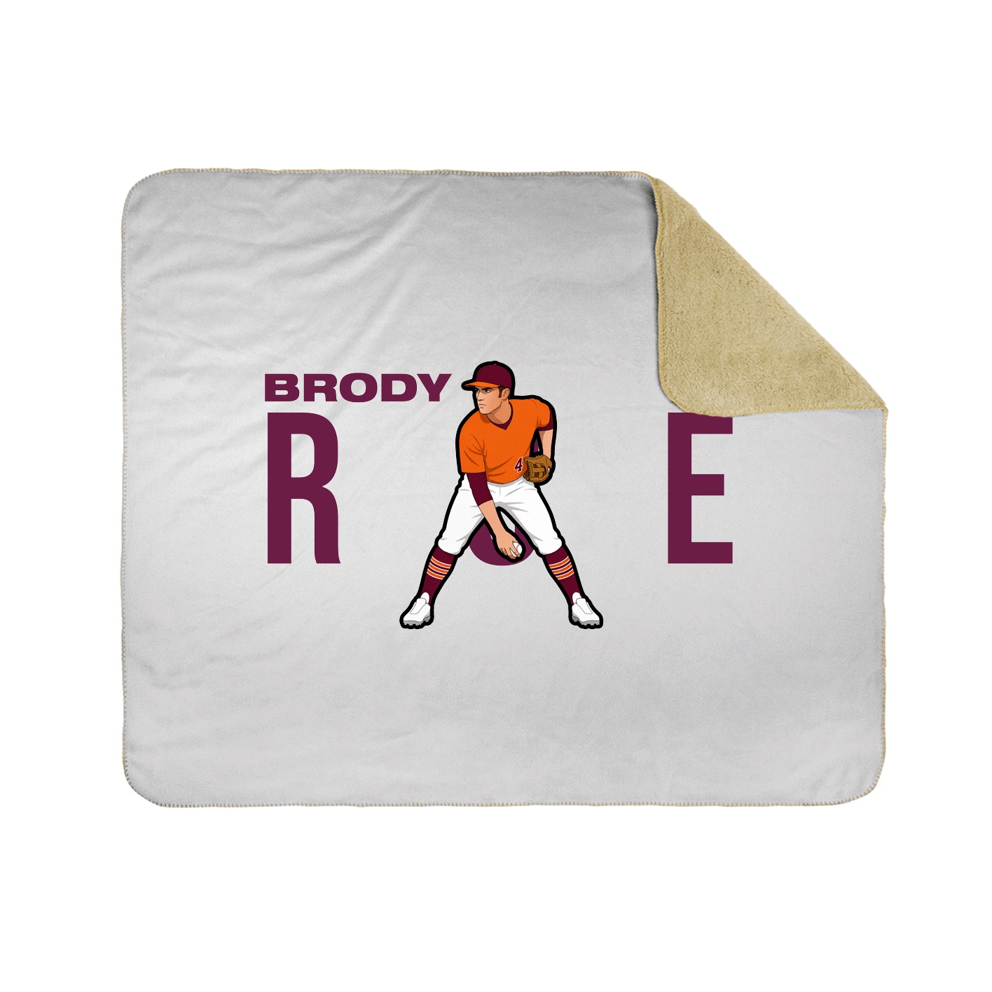 Throw Blanket — Player Name in White