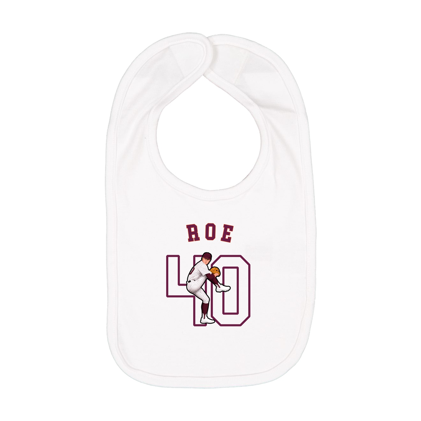 Infant Bib — Shirsey Arch in White
