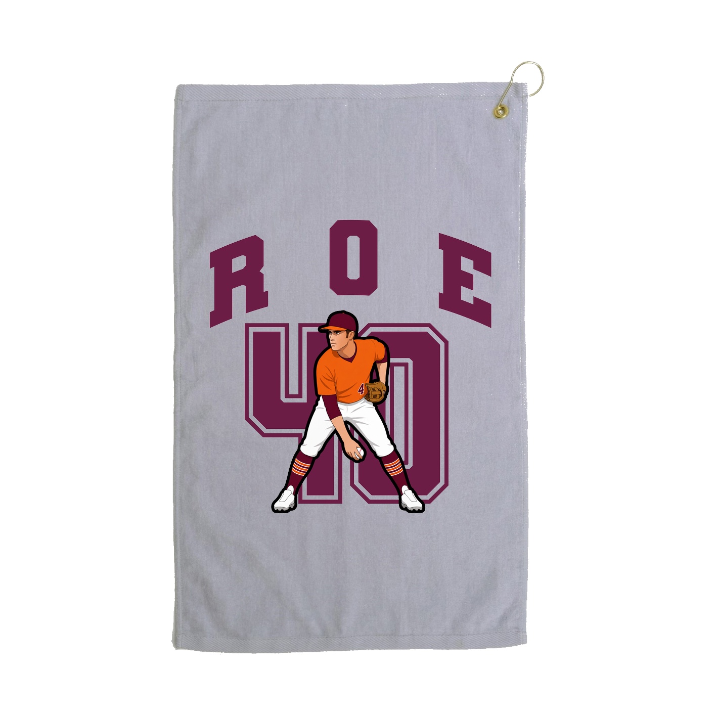 Golf Towel — Number in Grey