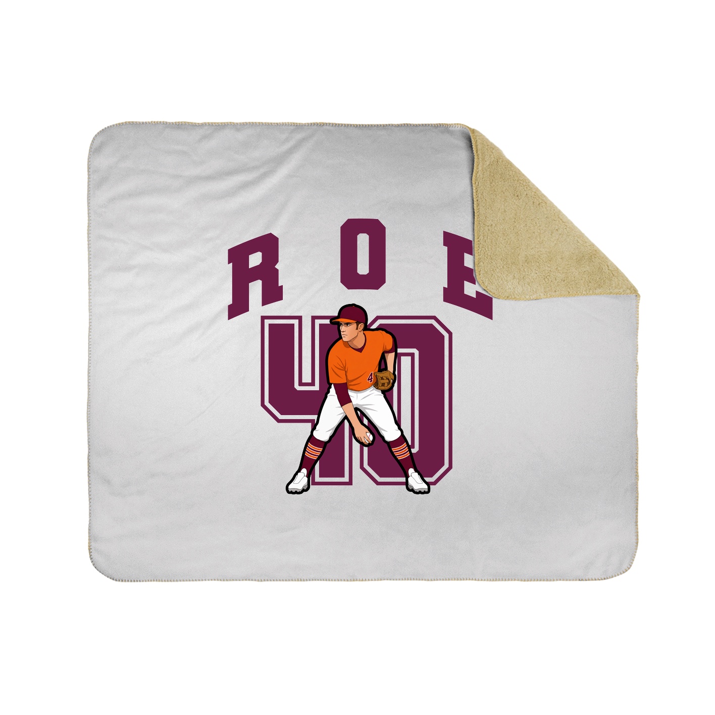 Throw Blanket — Number in White