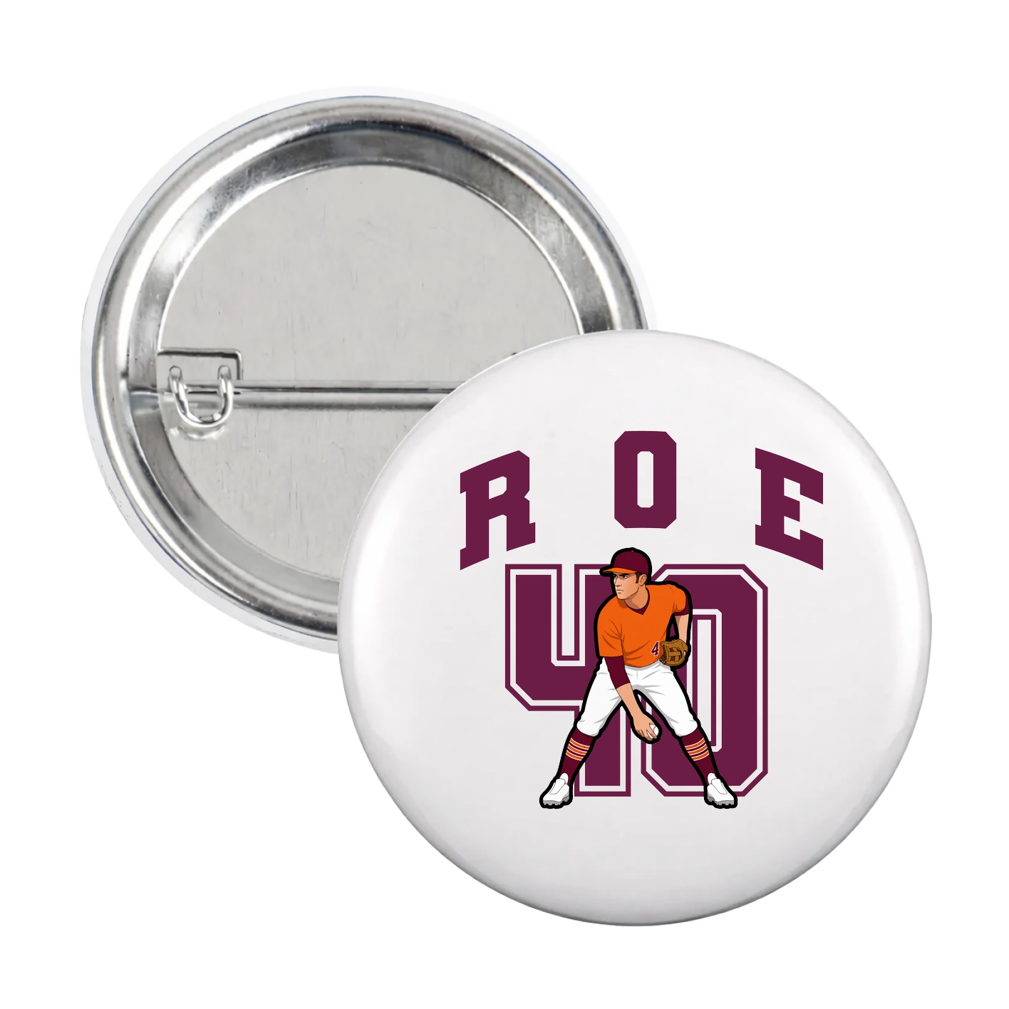 Game Day Button — Number in White