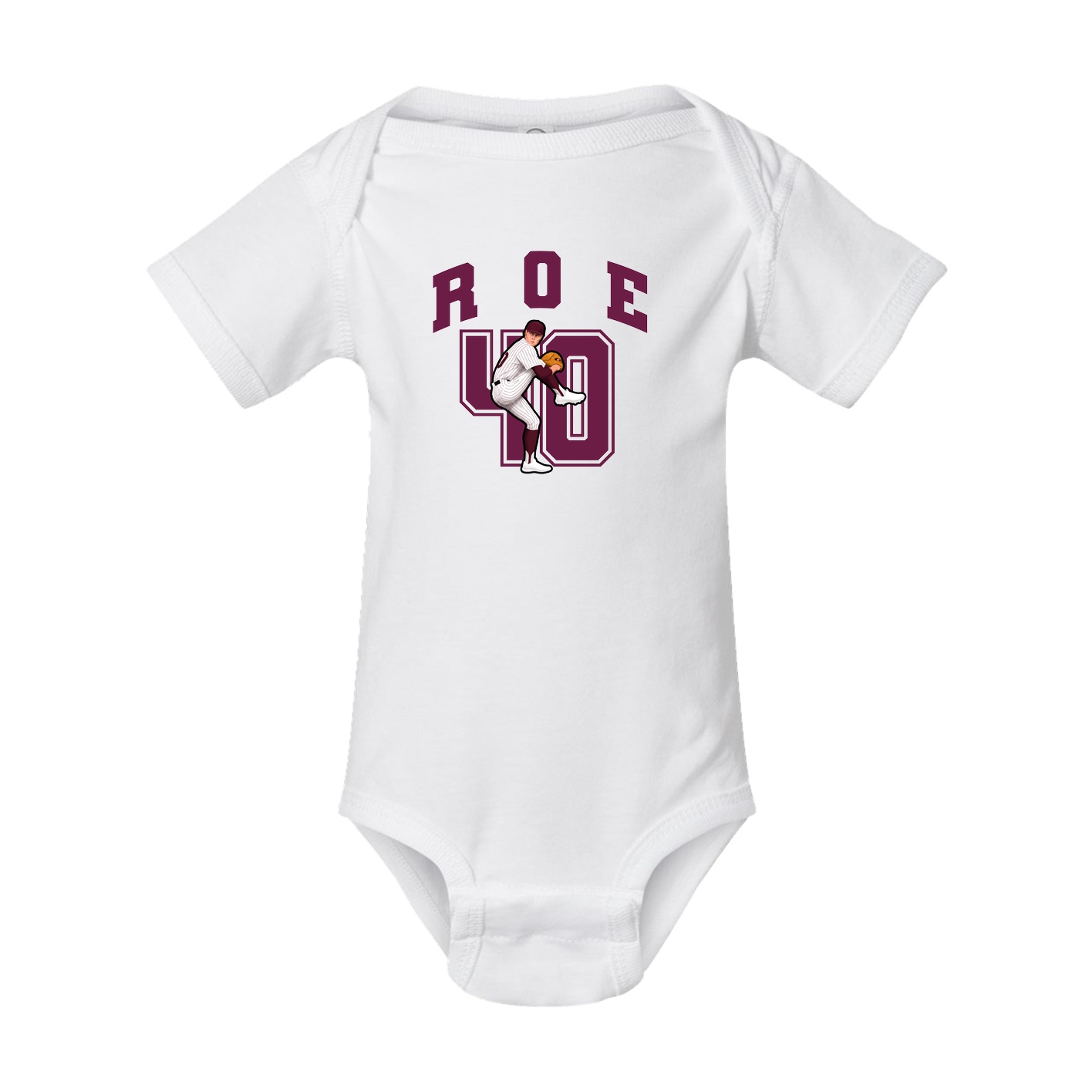 Baby Onesie — Number in White