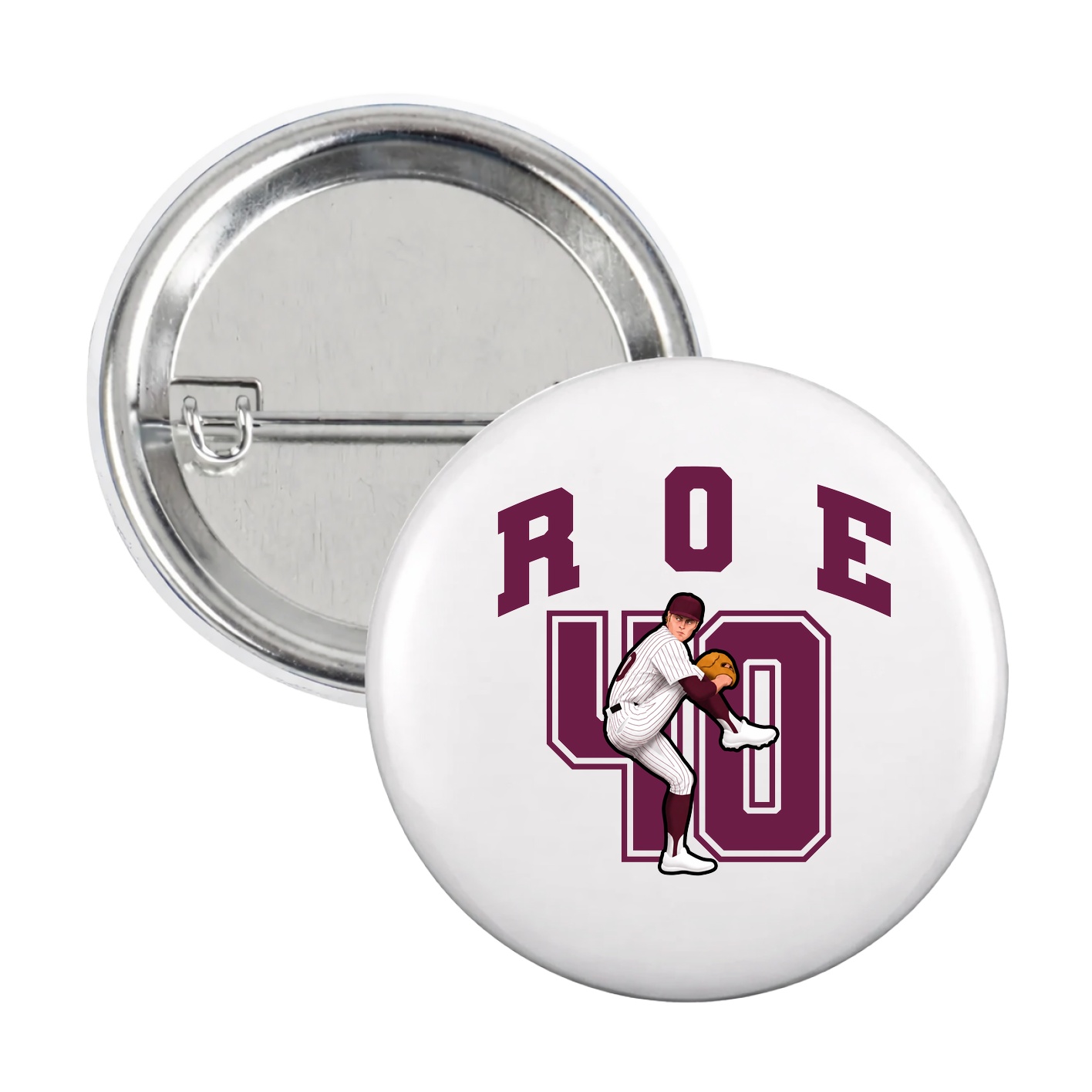 Game Day Button — Number in White