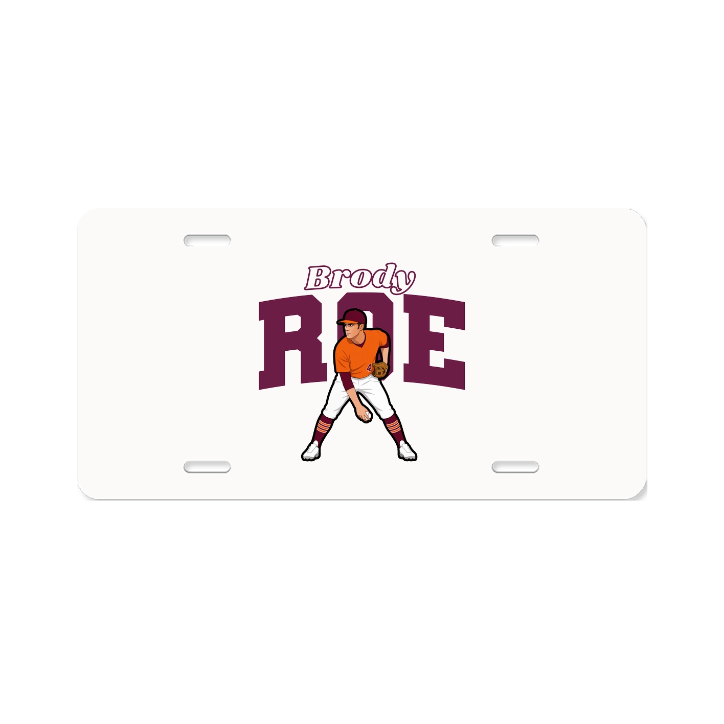 License Plate — Name Arch in Classic