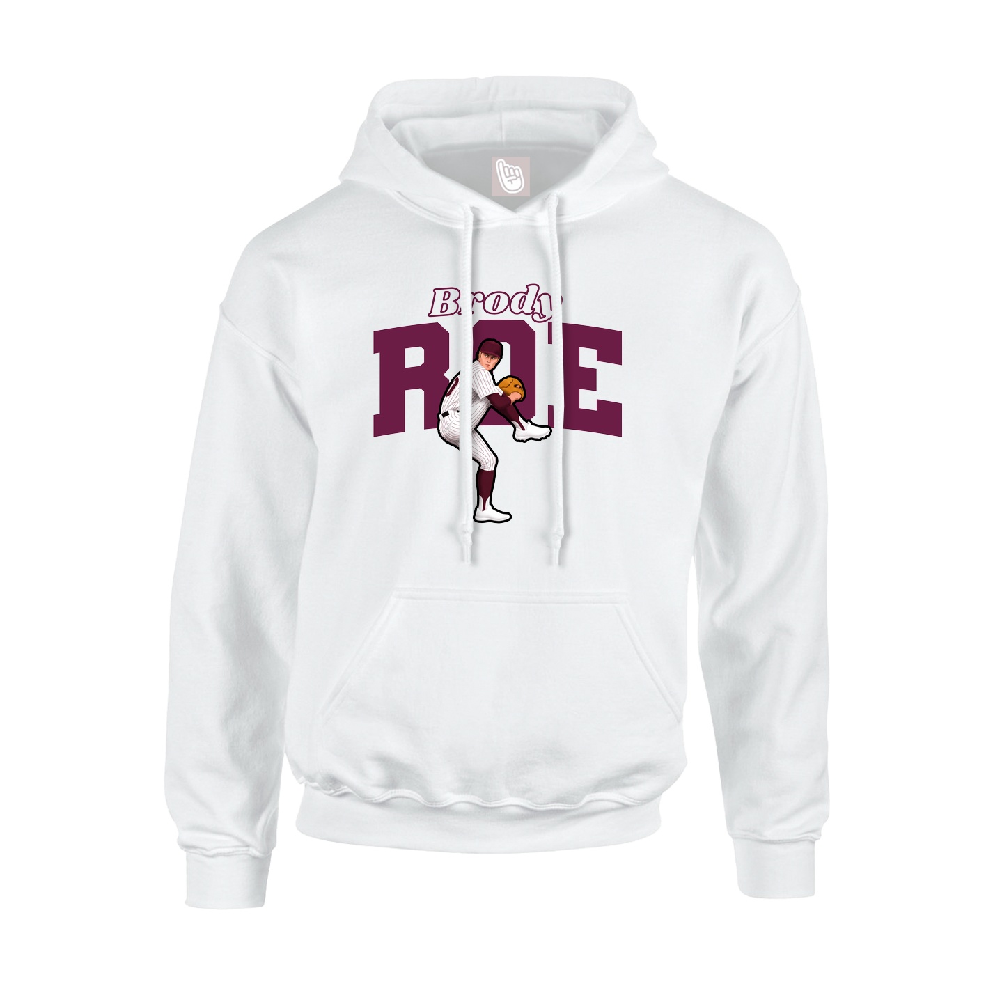 Hoodie — Name Arch in White