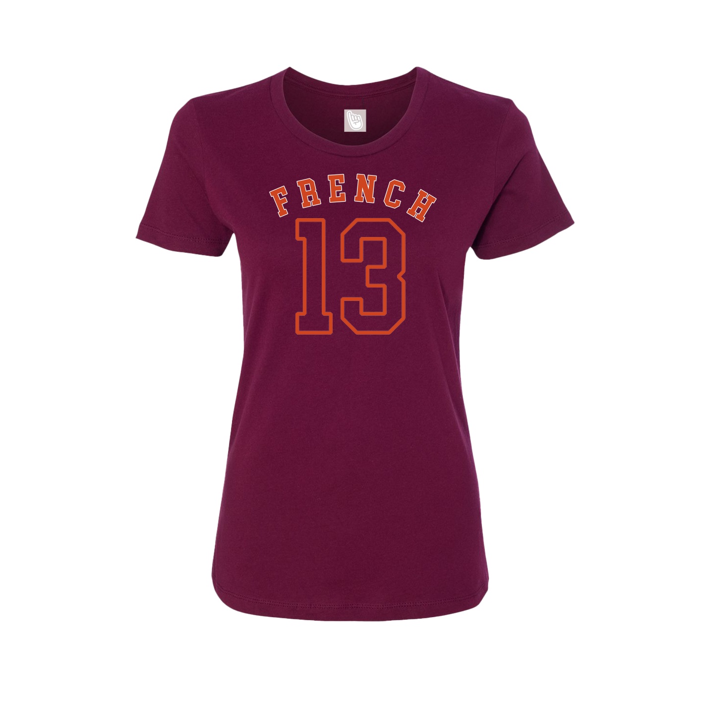 Fitted Women's Tee — Shirsey Arch in Maroon