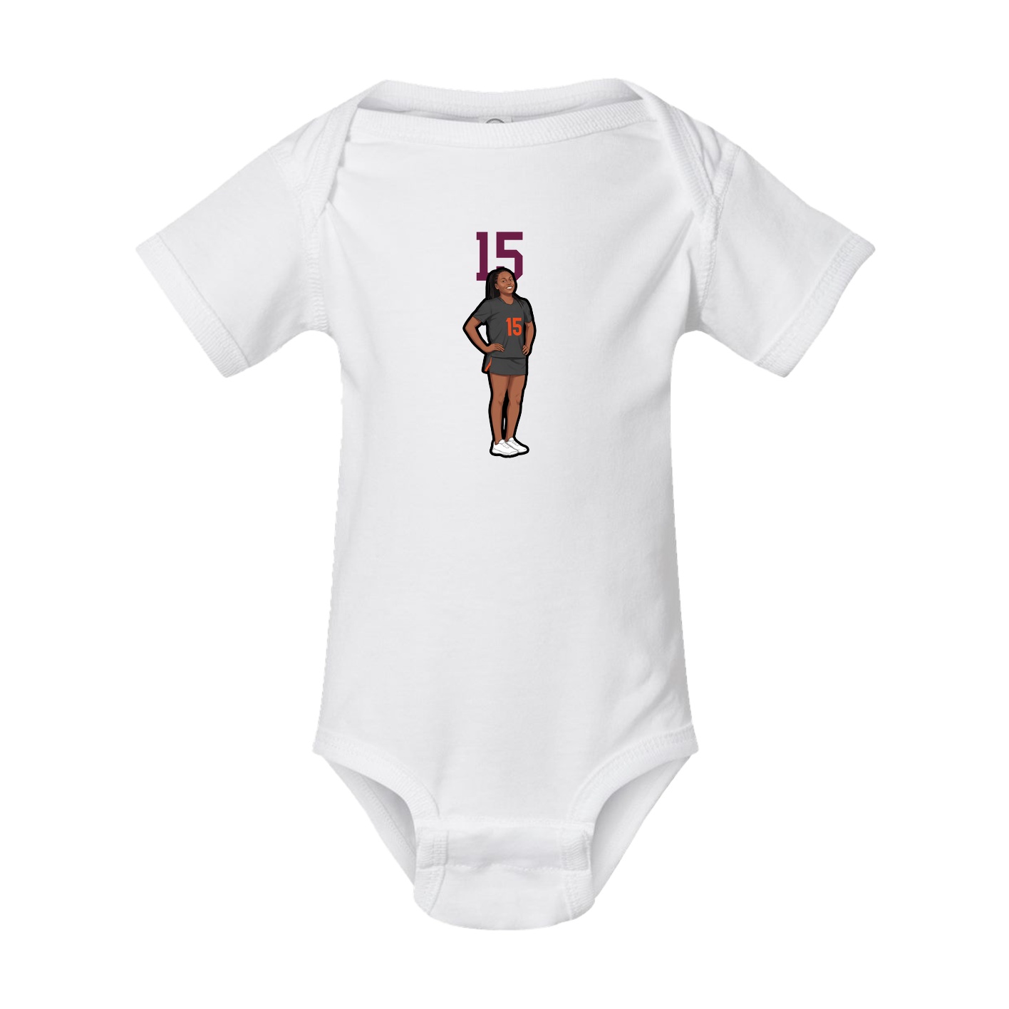 Baby Onesie — Number Top in White