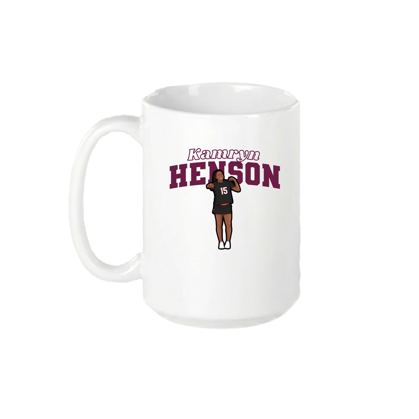 15oz Coffee Mug — Name Arch in White