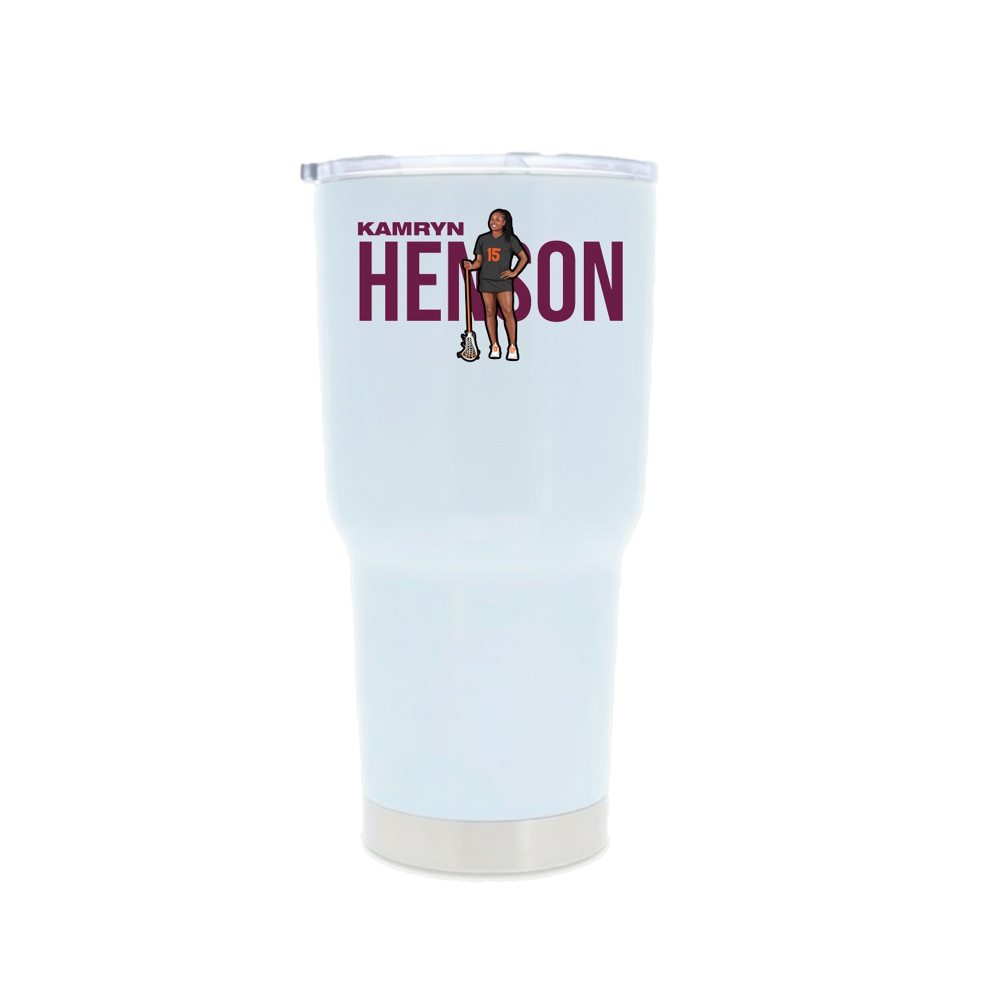 30oz Stainless Steel Tumbler — Player Name in White