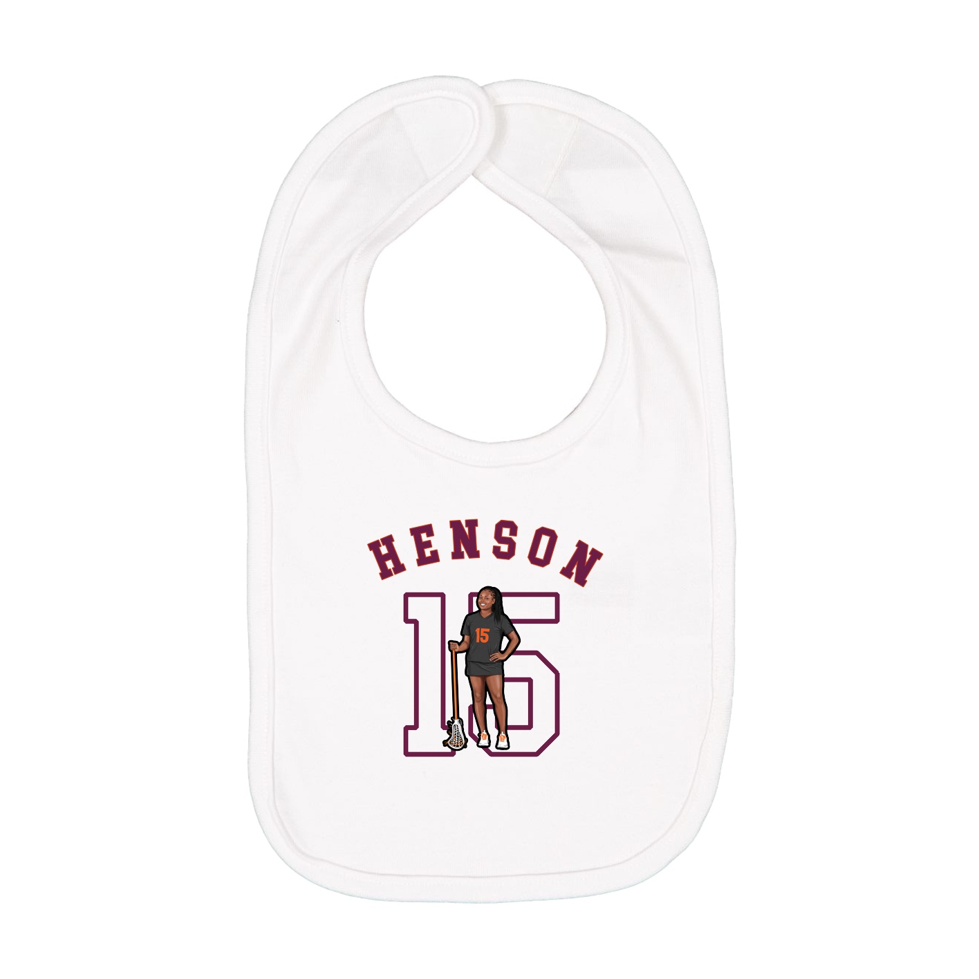 Infant Bib — Shirsey Arch in White