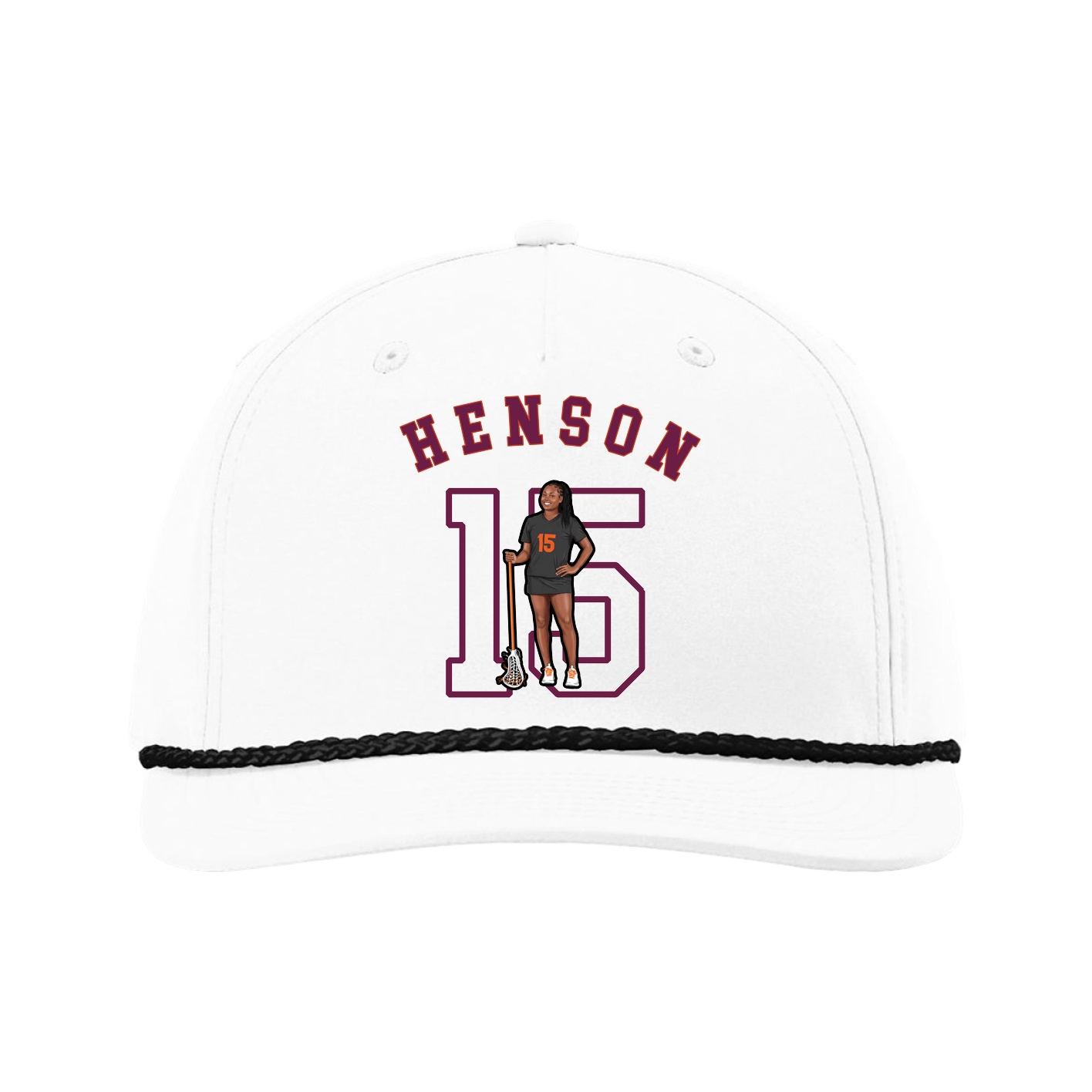 Five-Panel Classic Rope Cap — Shirsey Arch in White