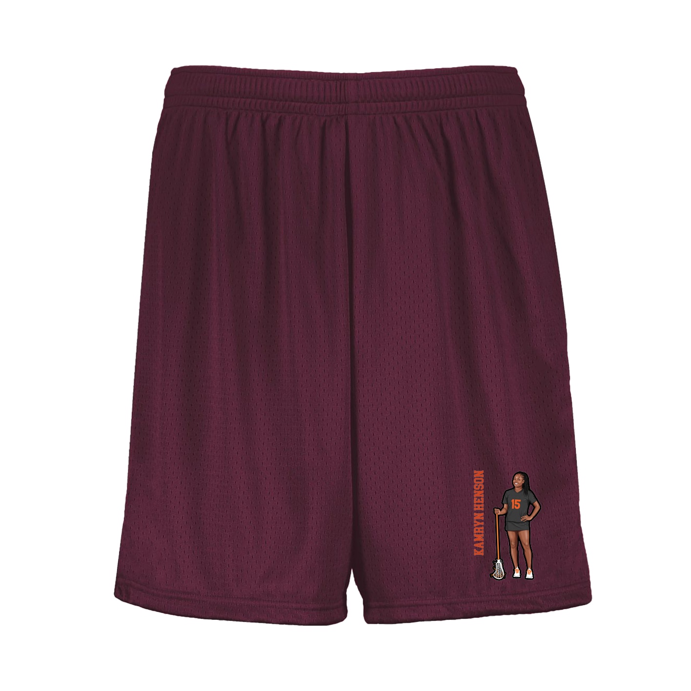 Shorts — Name Vertical in Maroon