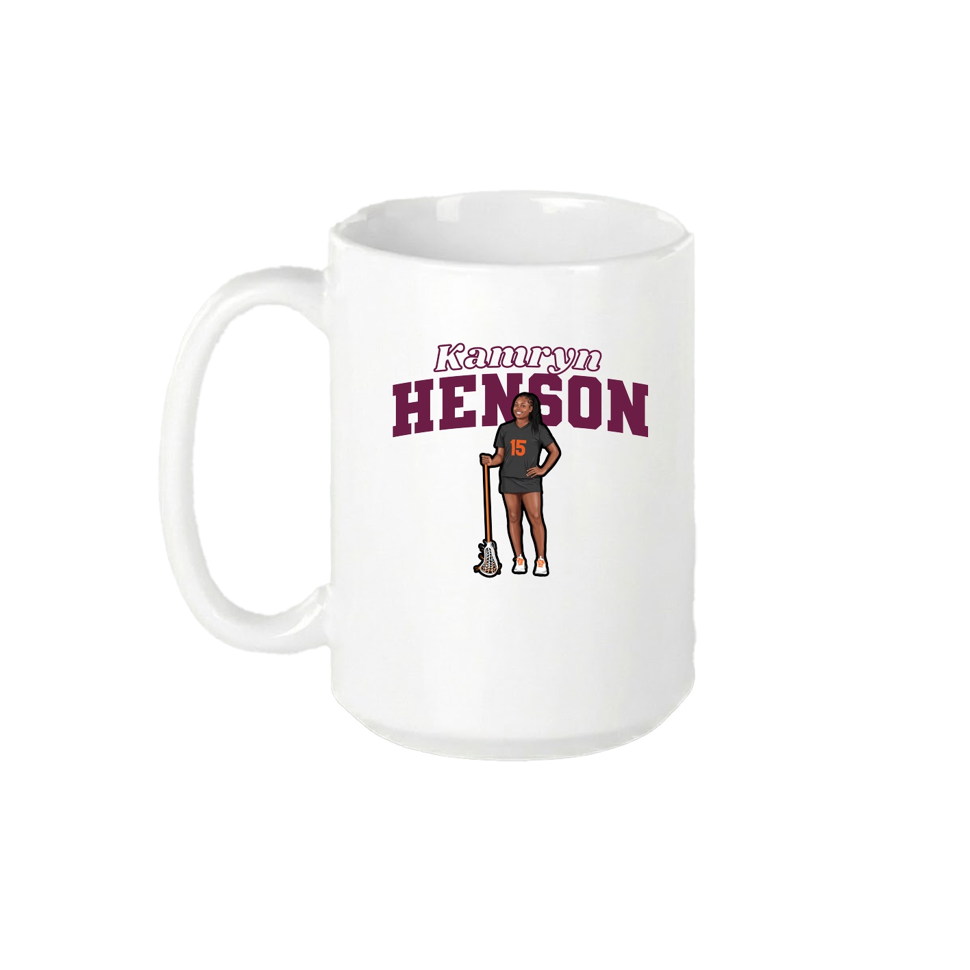 15oz Coffee Mug — Name Arch in White