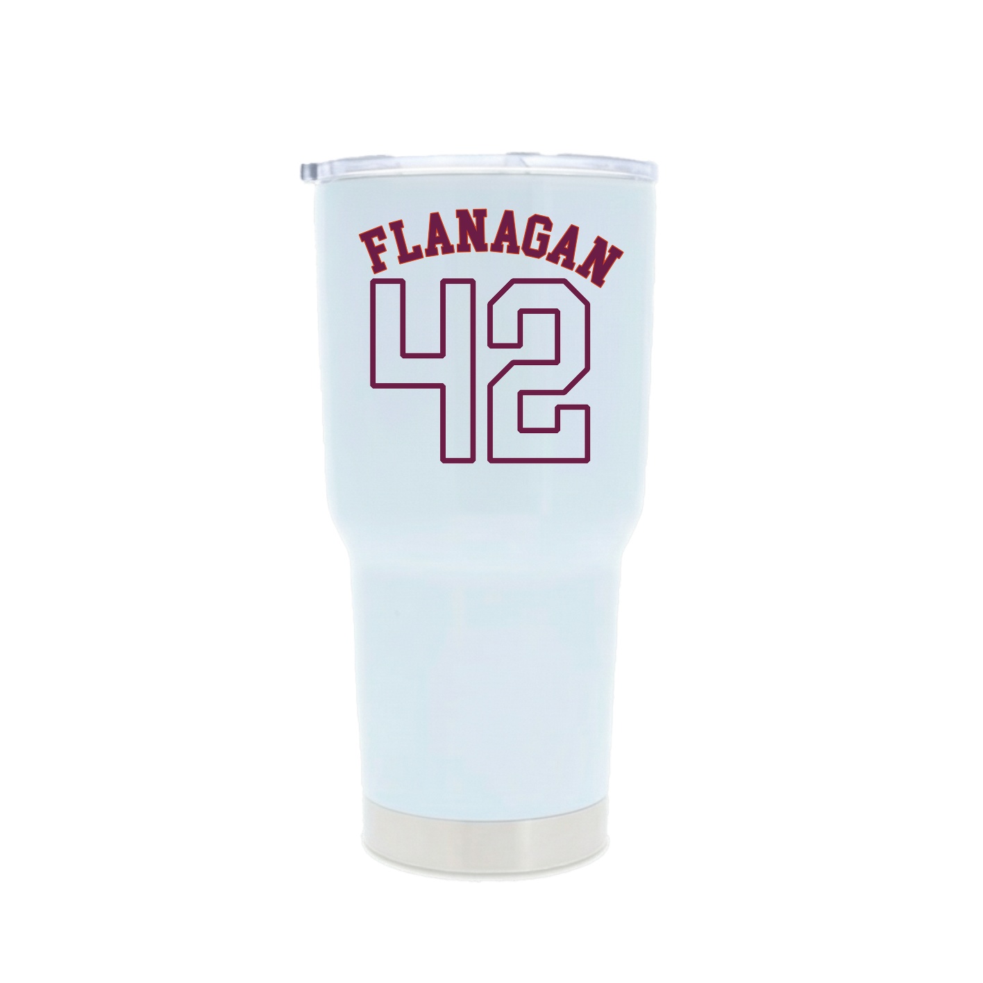 30oz Stainless Steel Tumbler — Shirsey Arch in White