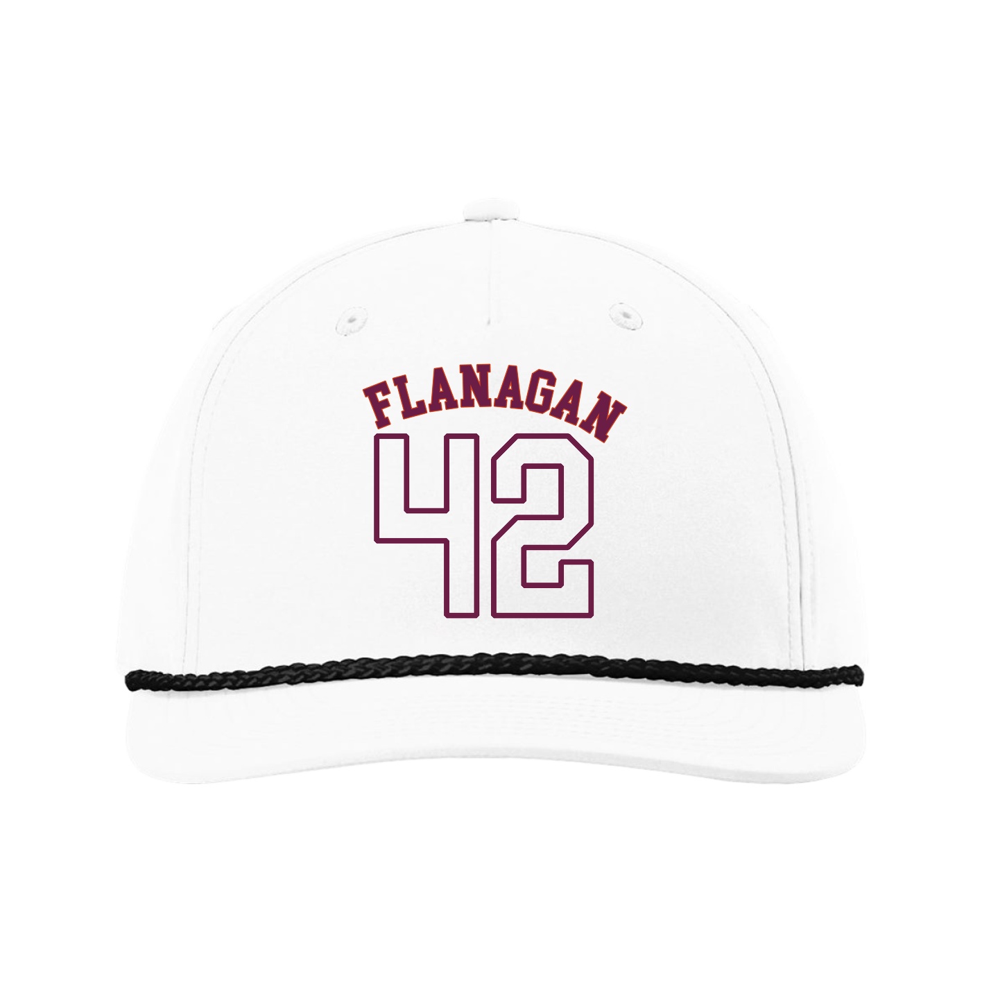 Five-Panel Classic Rope Cap — Shirsey Arch in White