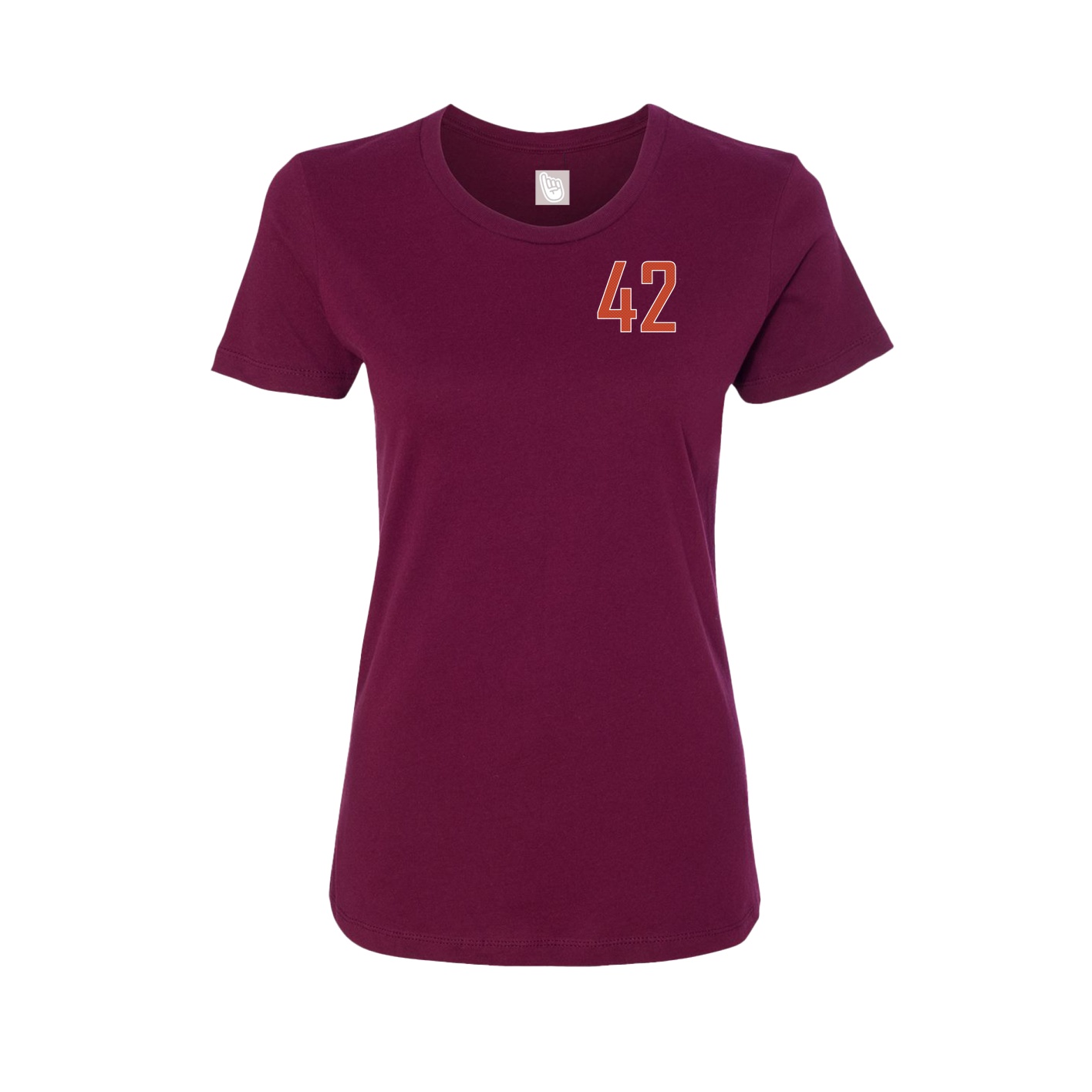 Fitted Women's Tee — Front Shirsy in Maroon