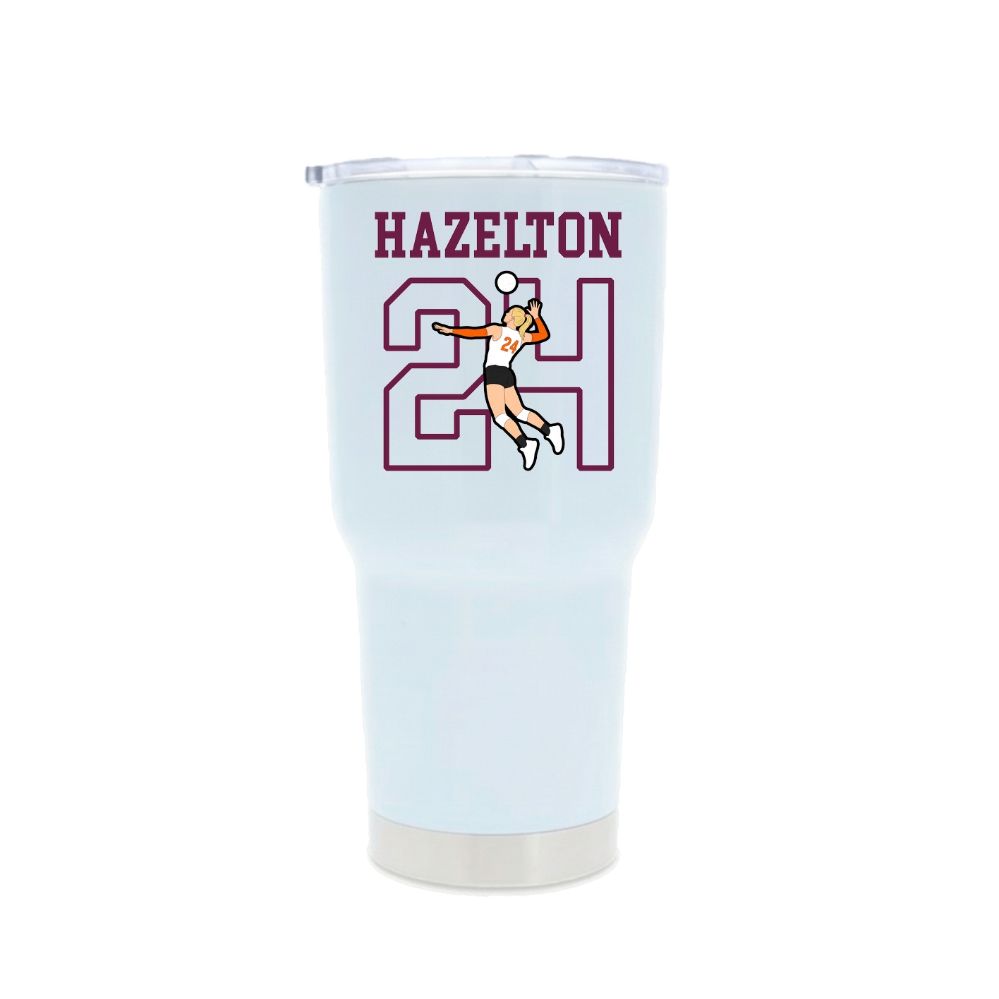 30oz Stainless Steel Tumbler — Shirsey in White