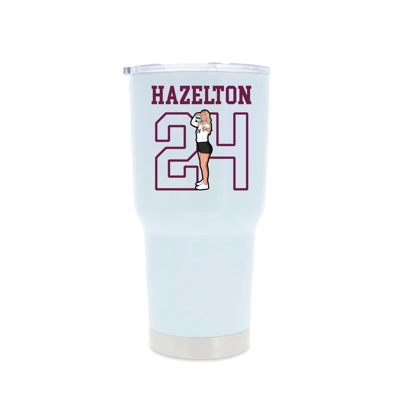 30oz Stainless Steel Tumbler — Shirsey in White