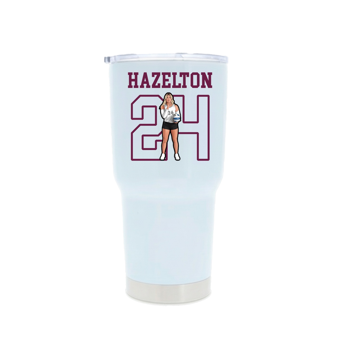 30oz Stainless Steel Tumbler — Shirsey in White