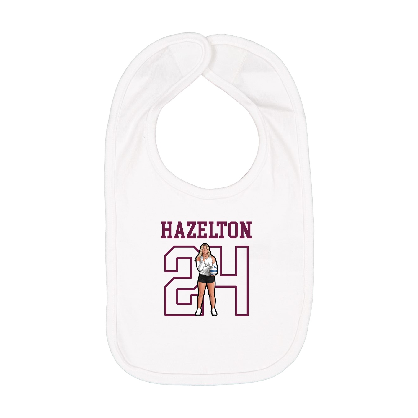Infant Bib — Shirsey in White