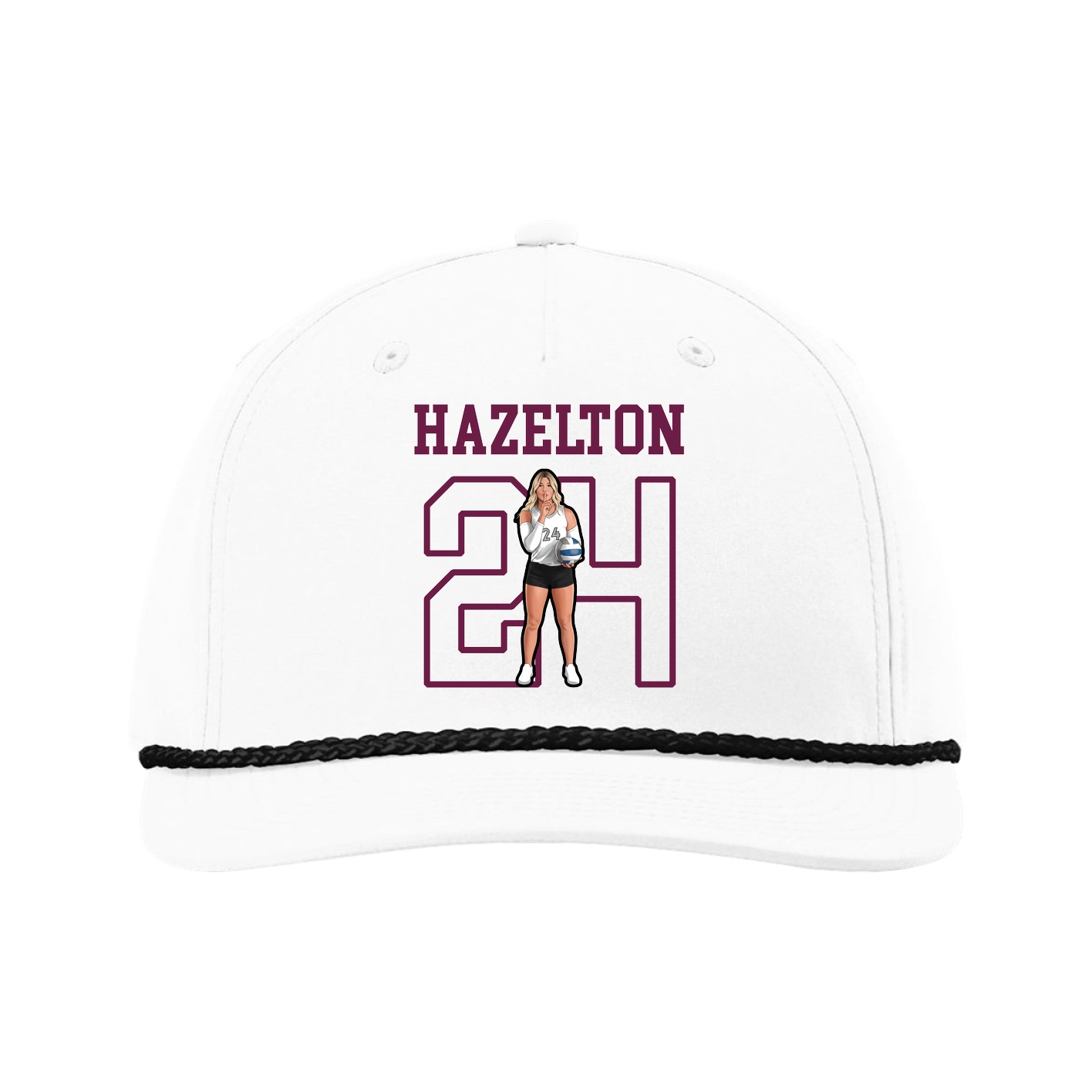 Five-Panel Classic Rope Cap — Shirsey in White