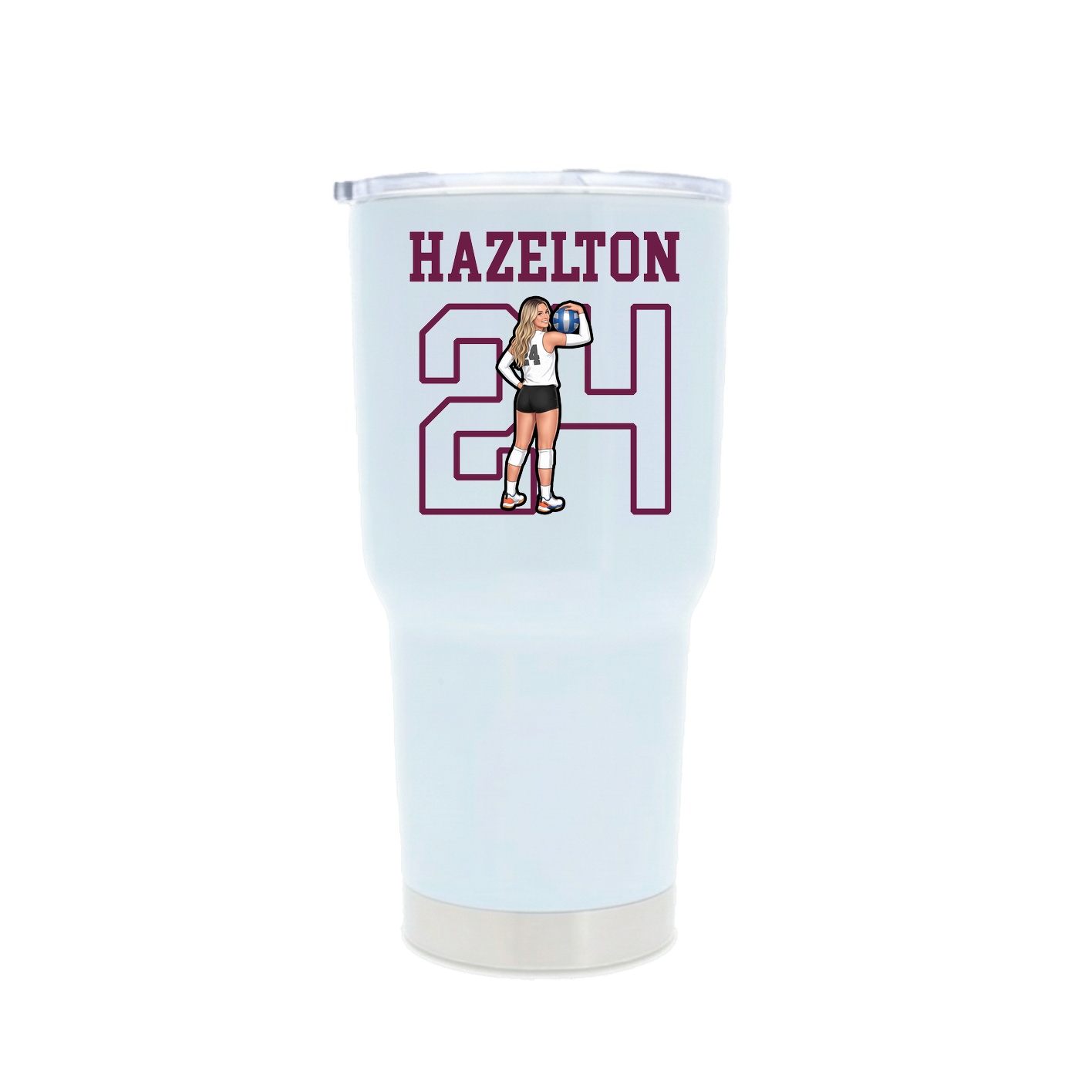 30oz Stainless Steel Tumbler — Shirsey in White