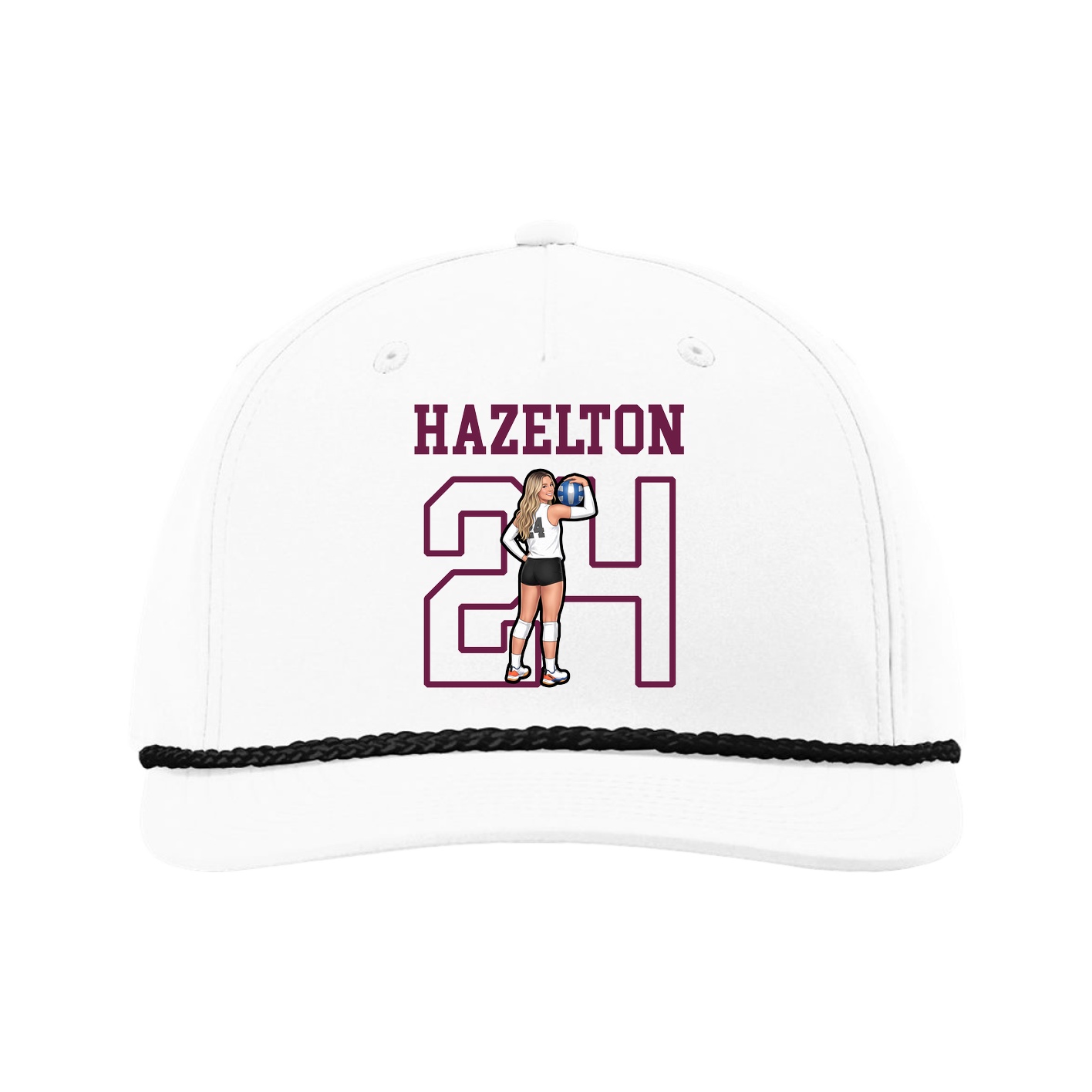 Five-Panel Classic Rope Cap — Shirsey in White