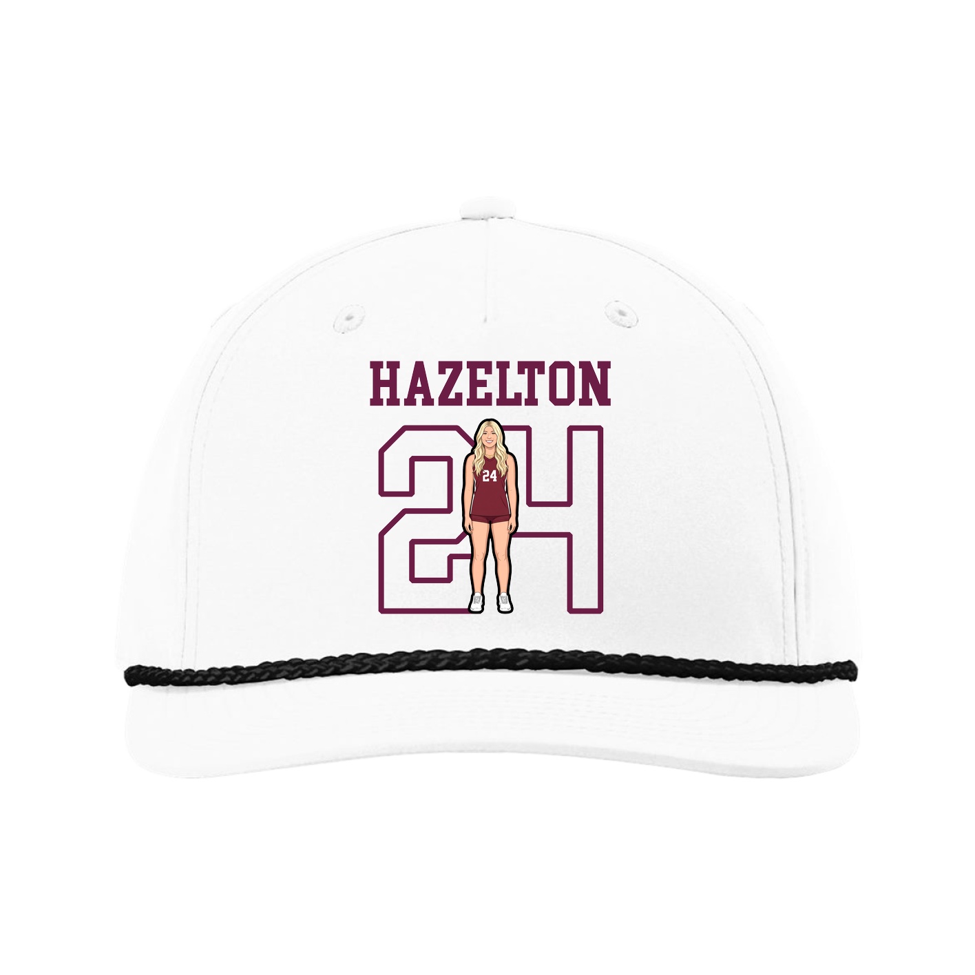 Five-Panel Classic Rope Cap — Shirsey in White