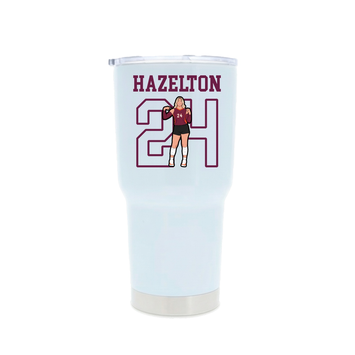 30oz Stainless Steel Tumbler — Shirsey in White