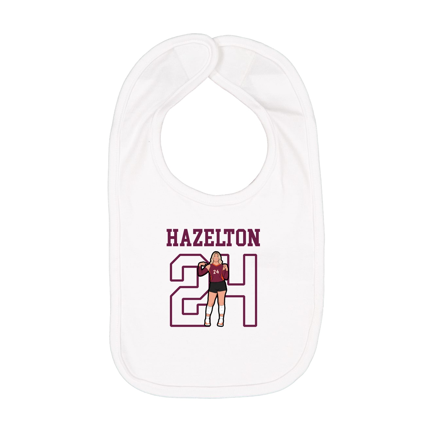 Infant Bib — Shirsey in White