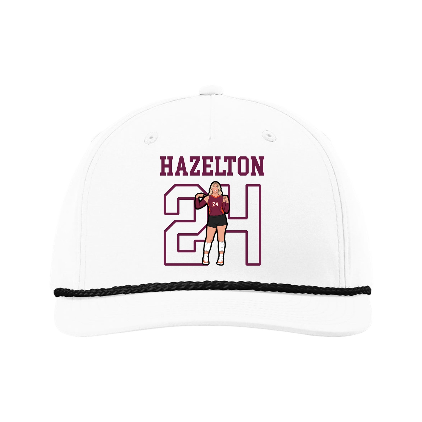Five-Panel Classic Rope Cap — Shirsey in White