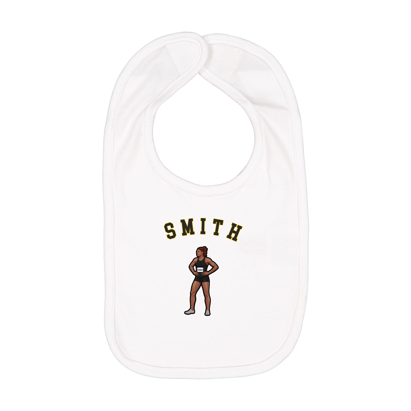 Infant Bib — Shirsey Arch in White