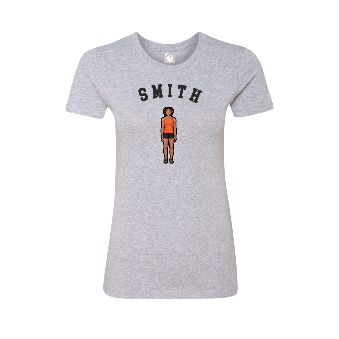 Fitted Women's Tee — Shirsey Arch in Grey