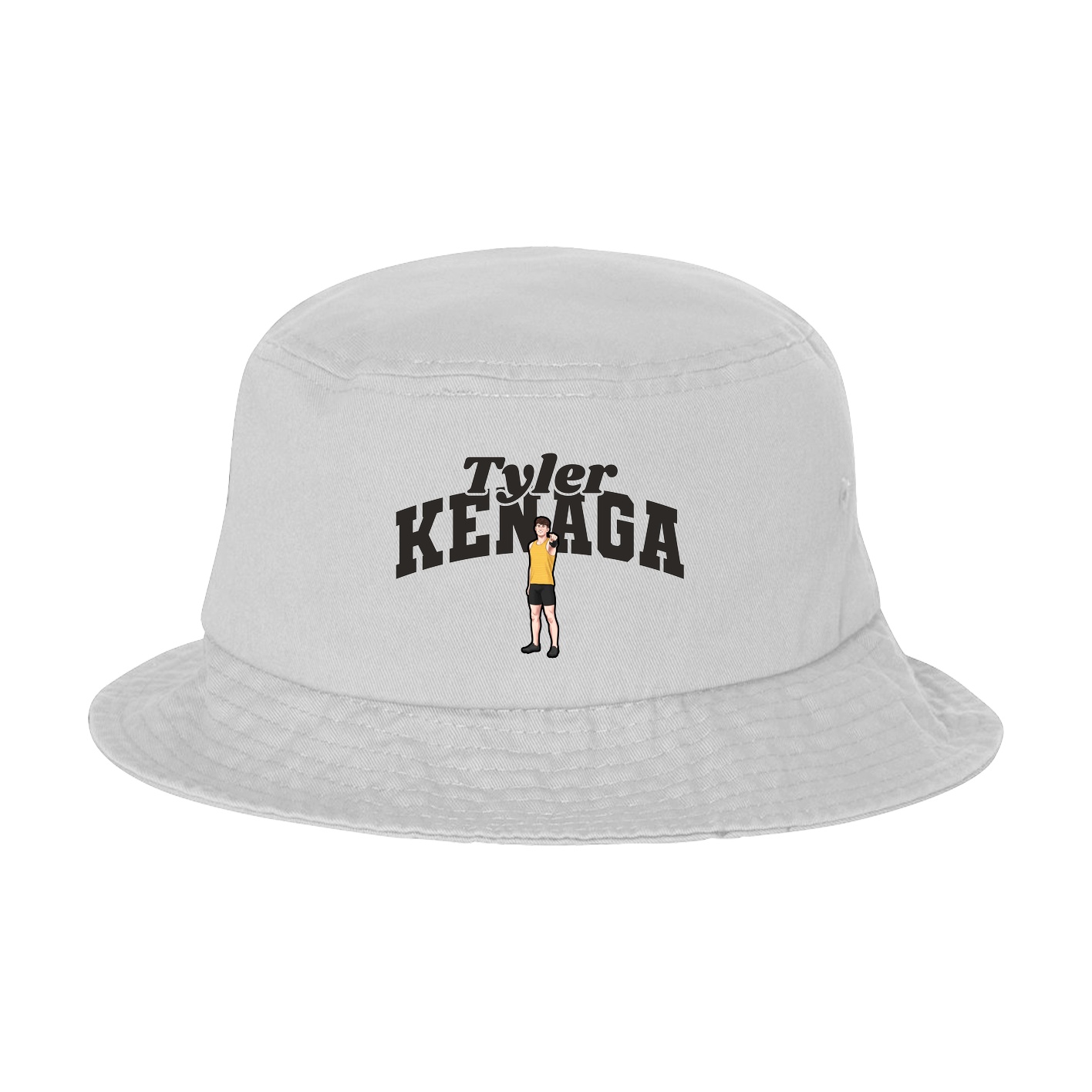 Bucket Cap — Signature Arch in White