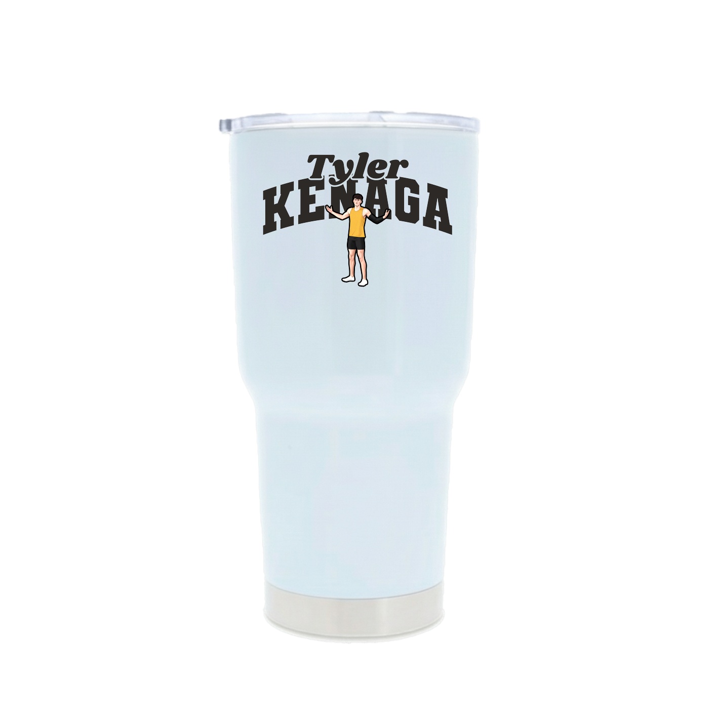 30oz Stainless Steel Tumbler — Signature Arch in White