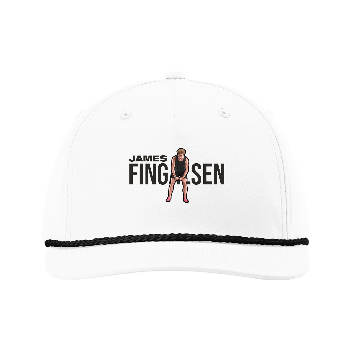 Five-Panel Classic Rope Cap — Player Name in White