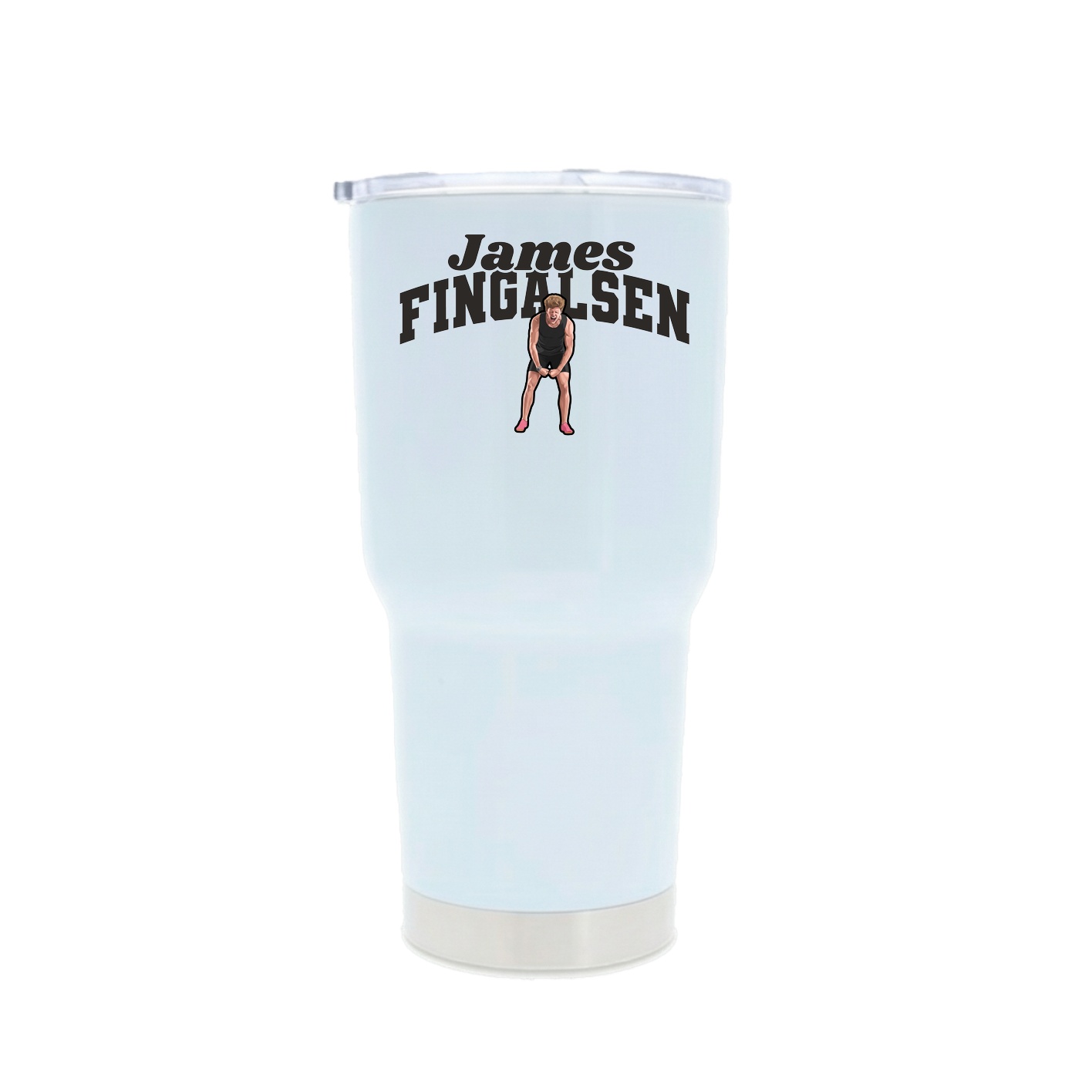 30oz Stainless Steel Tumbler — Signature Arch in White