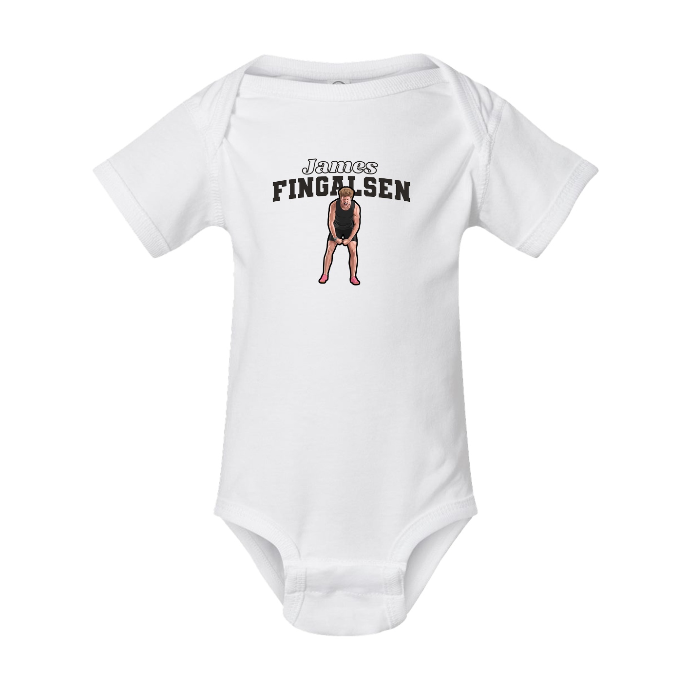 Baby Onesie — Name Arch in White